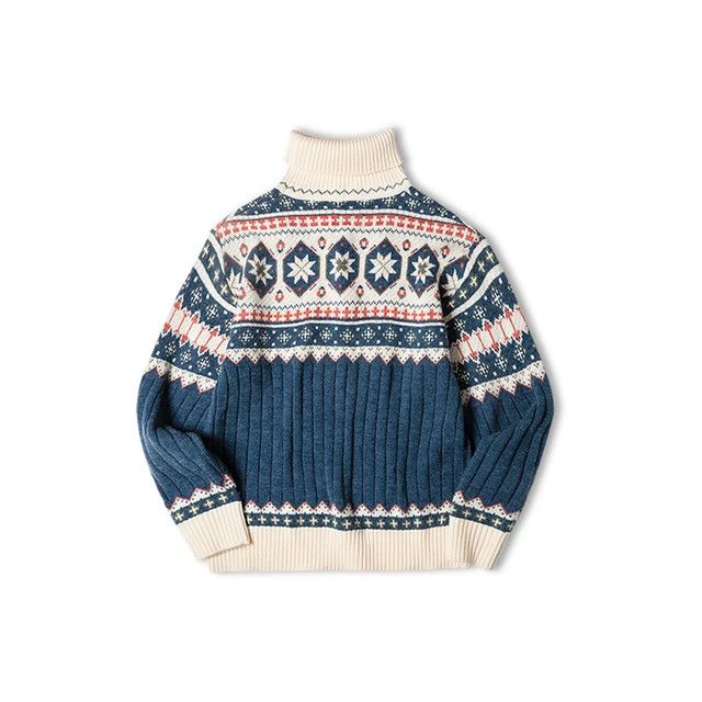 Japanese Brand Sweater Thick and Warm Reversible High Neck Knit Size US XL / EU 56 / 4 - 3 Thumbnail