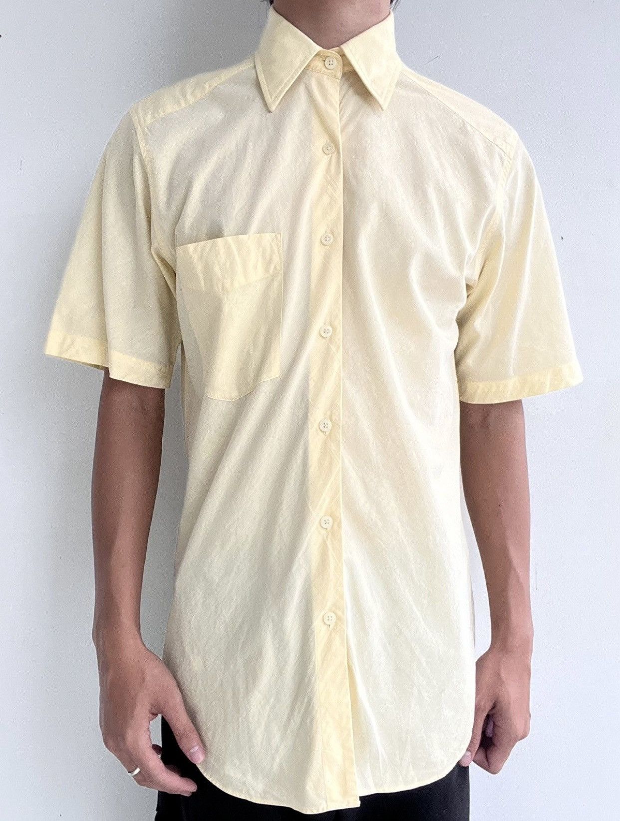 Yohji Yamamoto Yohji Yamamoto A.A.R Yellow Shirt Size US M / EU 48-50 / 2 - 2 Thumbnail