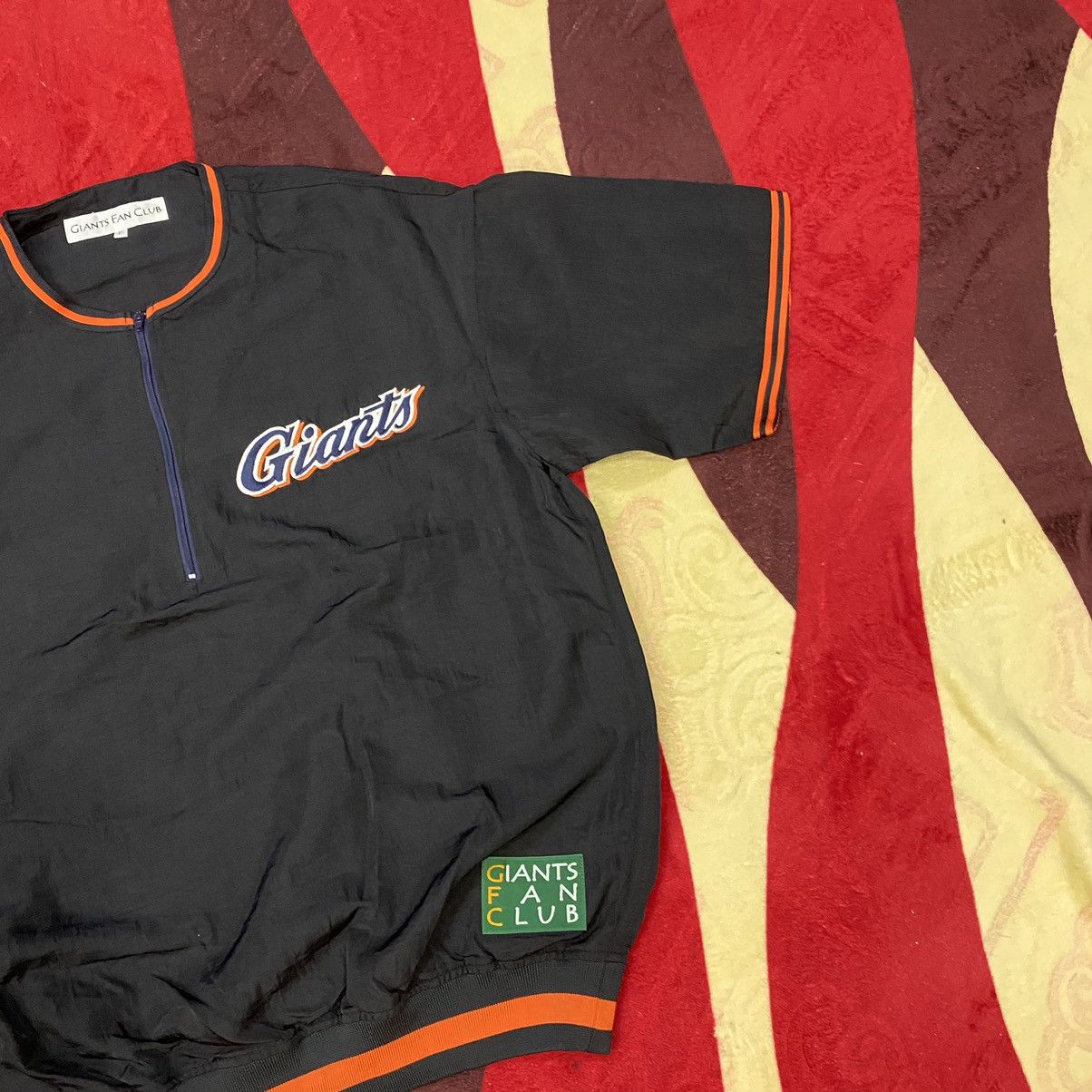 Giant × Vintage Vintage Giants Fan Club Half Zipper Jersey Size US XL / EU 56 / 4 - 4 Thumbnail