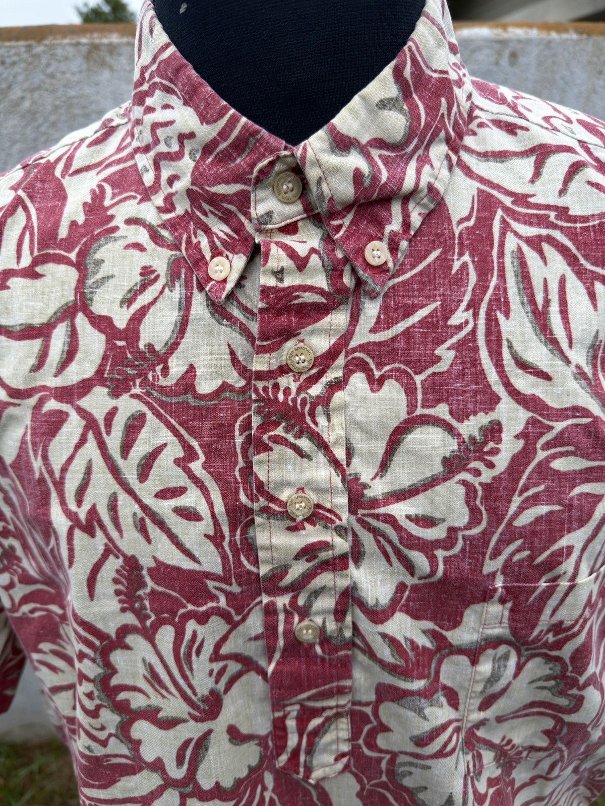 Reyn Spooner PreOwned Reyn Spooner Red Hawaiian Print 3/4 Button Men's XL Size US XL / EU 56 / 4 - 3 Thumbnail