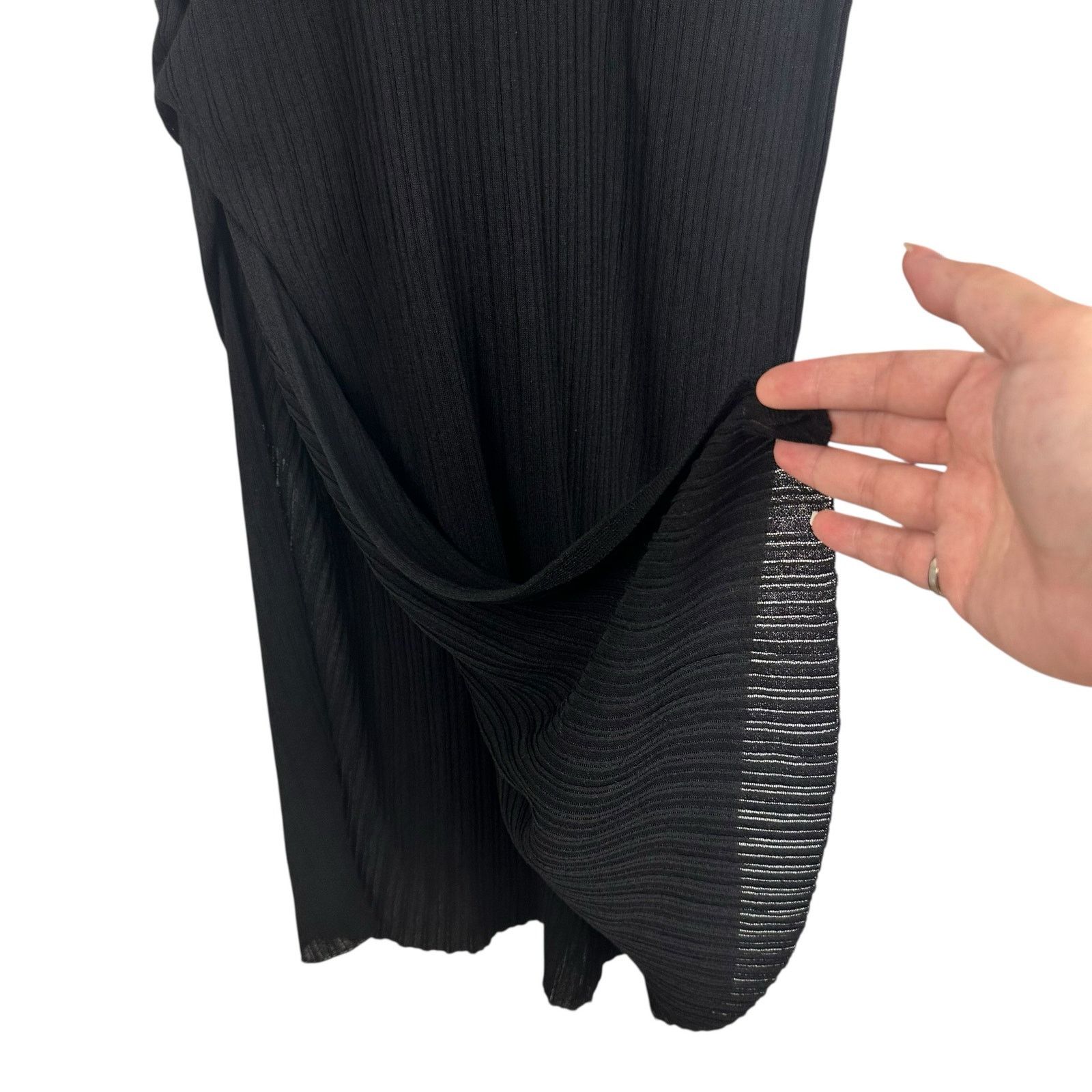 Zara NWT Zara Hooded Sleeveless Sheer Black Side Slit Dress M-L Size L / US 10 / IT 46 - 8 Thumbnail