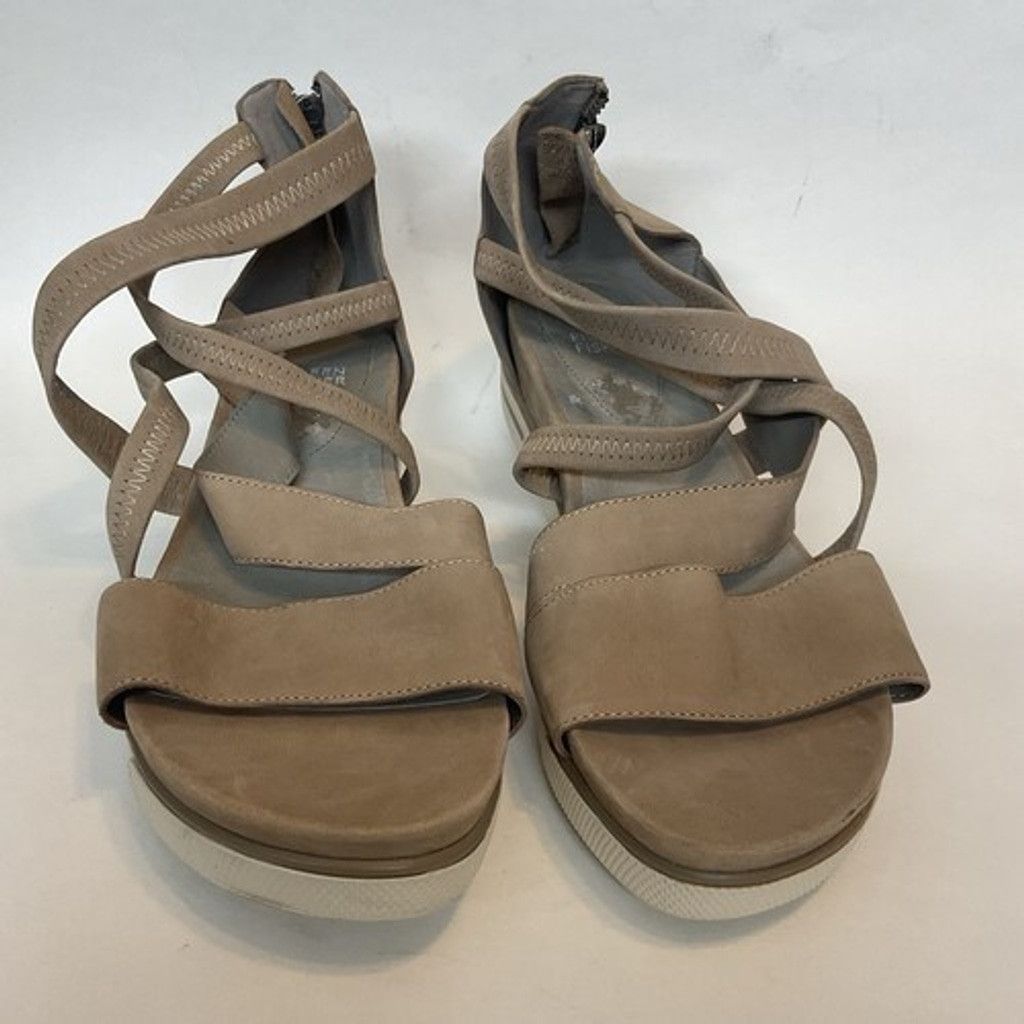 Eileen Fisher NWD Eileen Fisher Tan Zip Platform Sneaker Sandals Women 11 Size US 8 / IT 38 - 5 Thumbnail
