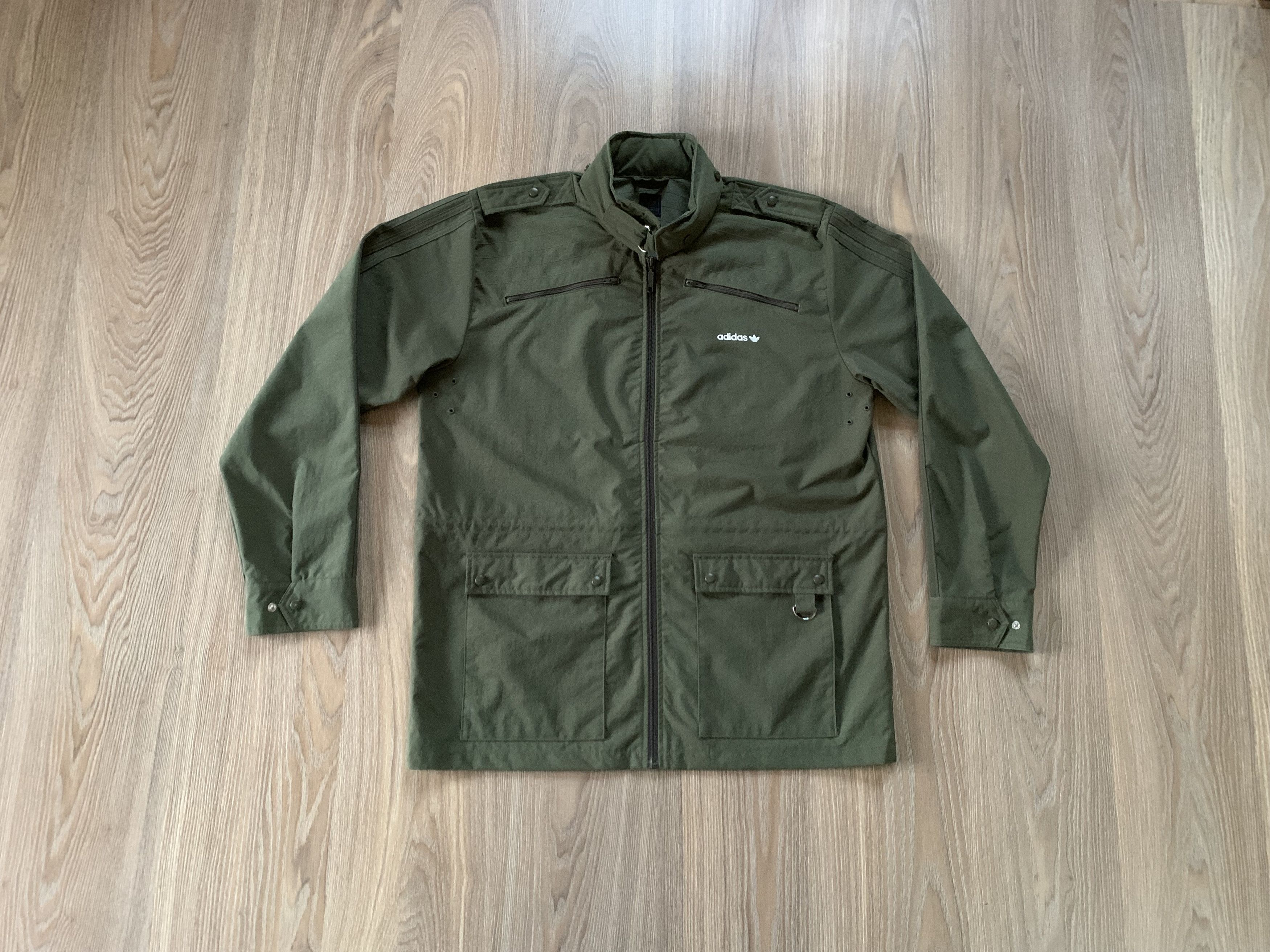 Khaki adidas jacket on sale