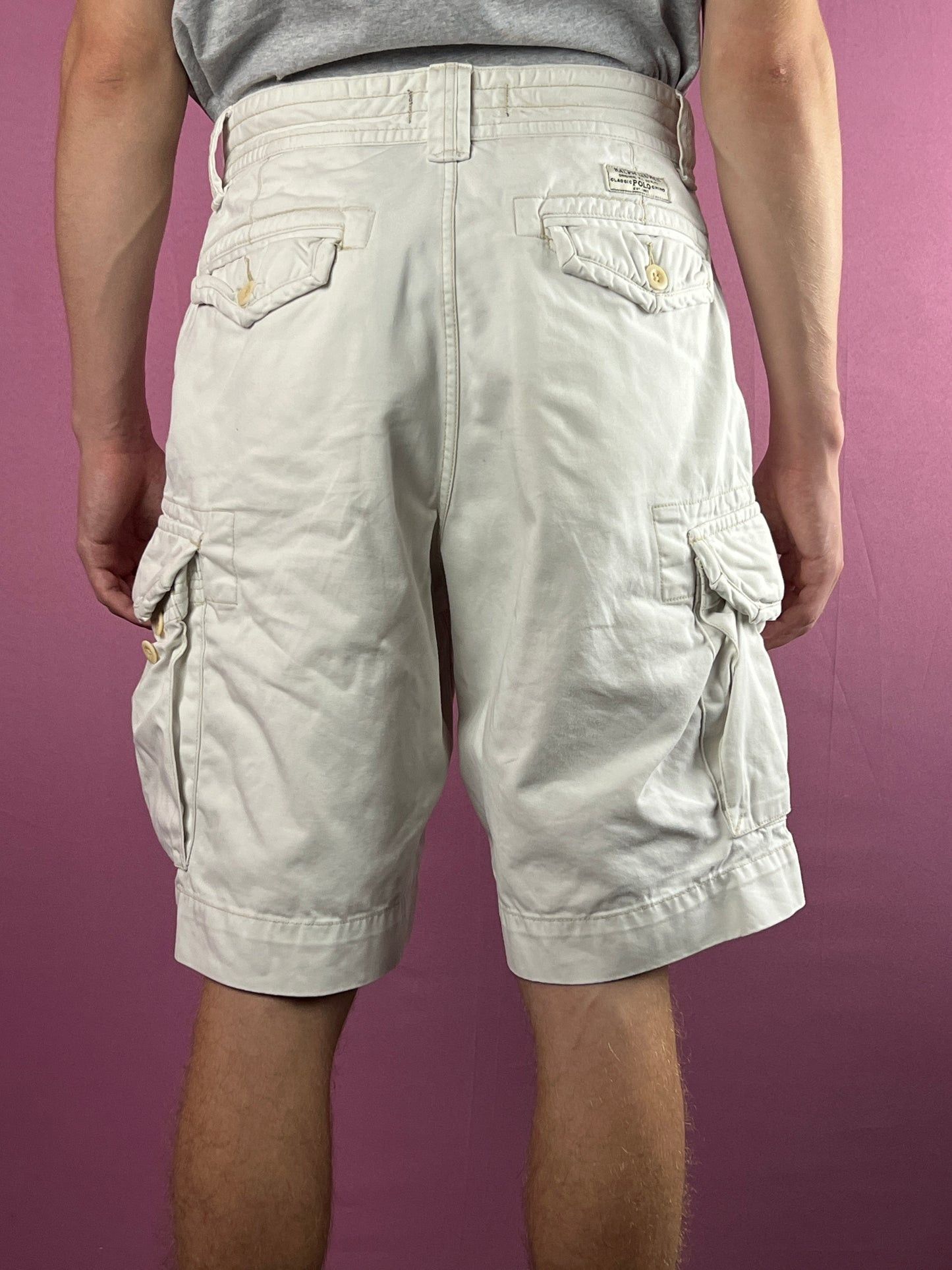 Polo Ralph Lauren × Vintage 90s Polo Ralph Lauren Vintage Men's Cargo Shorts - 31 Size US 31 - 3 Thumbnail