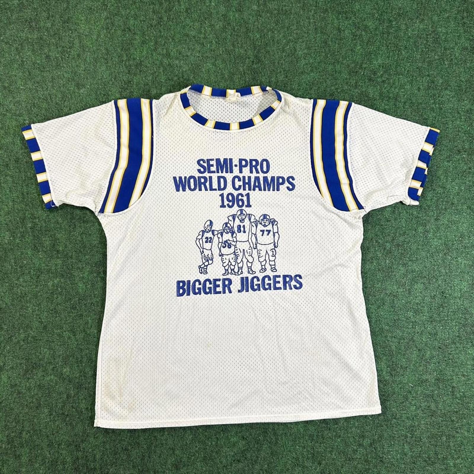 Other Vtg 1961 Semi Pro World Champions Bigger Jiggers Jersey Size US XL / EU 56 / 4 - 2 Thumbnail