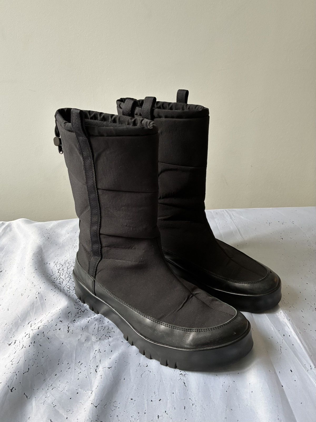 Prada 00s PRADA Linea Rossa Black Nylon Quilted Snow Boots Size US 12 / EU 45 - 1 Thumbnail
