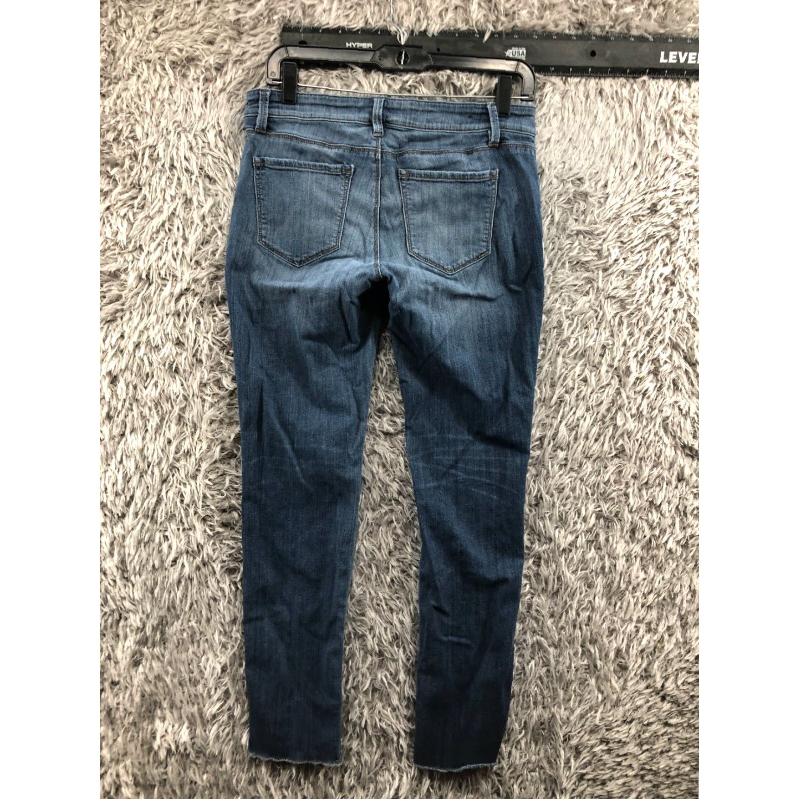 Ann Taylor Ann Taylor Slim Boyfriend Jeans Womens 2 Medium Blue Denim 5-Pocket Style Regular Slim Size 26" / US 2 / IT 38 - 6 Thumbnail