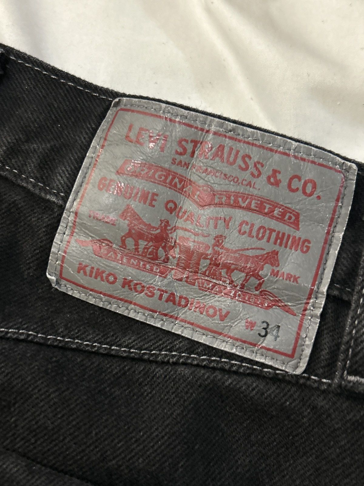 Kiko Kostadinov × Levi's Kiko Kostadinov x Levi's Articulated Knee Black Denim 34x31 Size US 34 / EU 50 - 3 Thumbnail