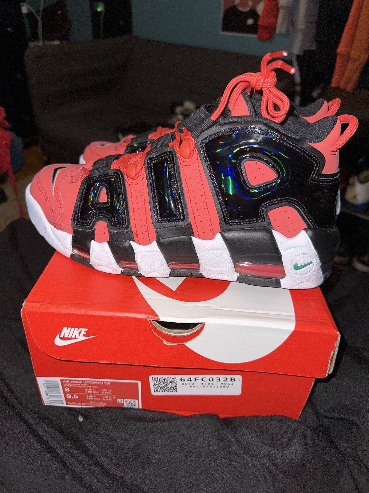 image of Nike Air More Uptempo I Got Next Shoes in Red, Men's (Size 8)
