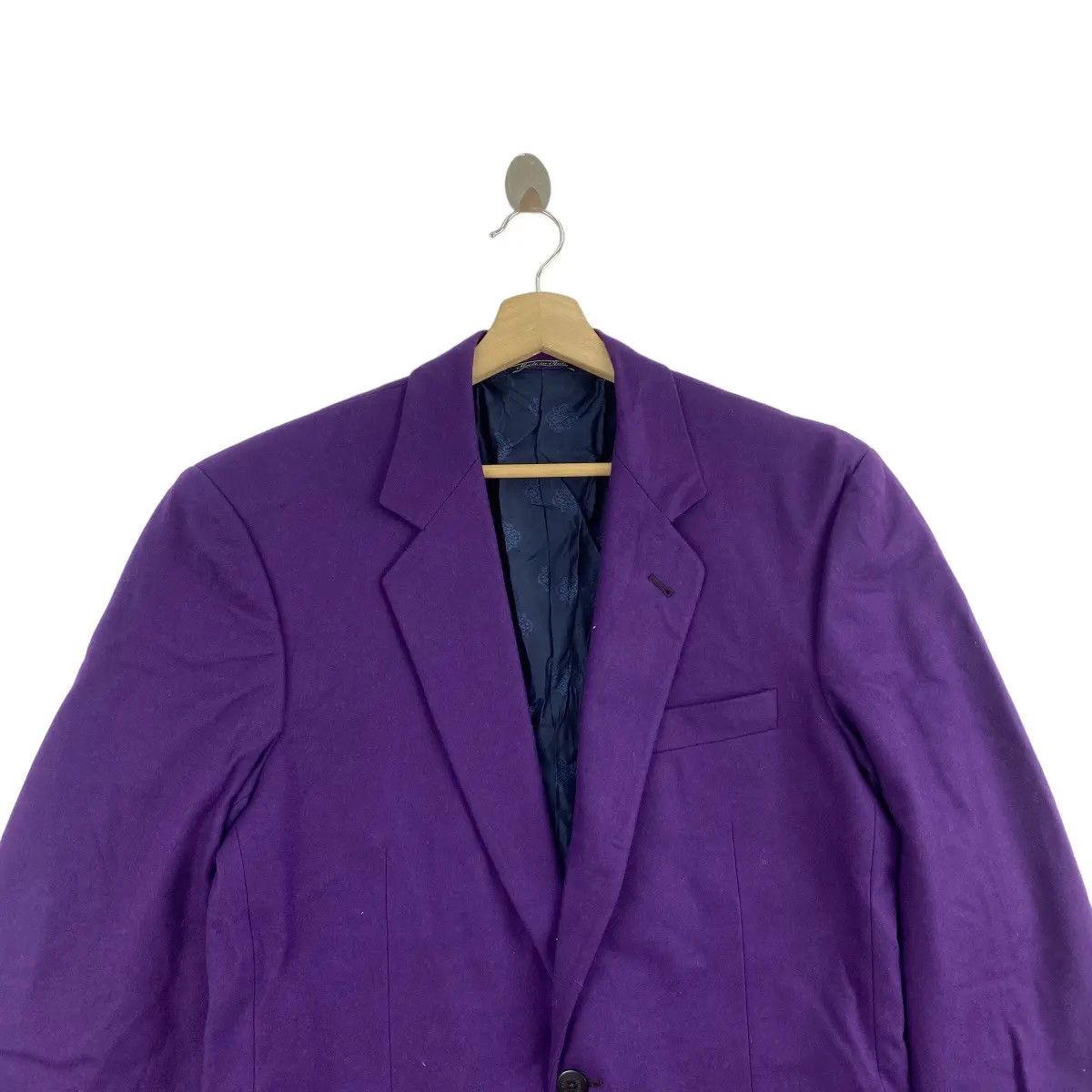 GianMarco Venturi Vtg GIAN MARCO VENTURI Made In Italy Purple Blazer 2 Button Size 40R - 2 Thumbnail