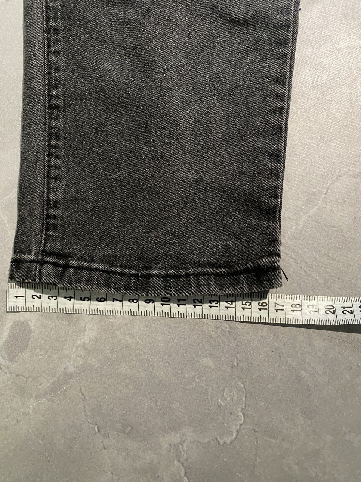 Vintage Faded Black Slim Fit Distressed Jeans 2000s / Y2K Drip Size US 36 / EU 52 - 11 Thumbnail