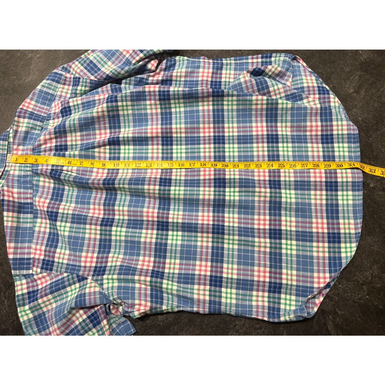 Polo Ralph Lauren Polo Ralph Lauren Short Sleeve Button-Up Shirt XL Blue Green Plaid Multicolor Mens Classic Size US XL / EU 56 / 4 - 6 Thumbnail