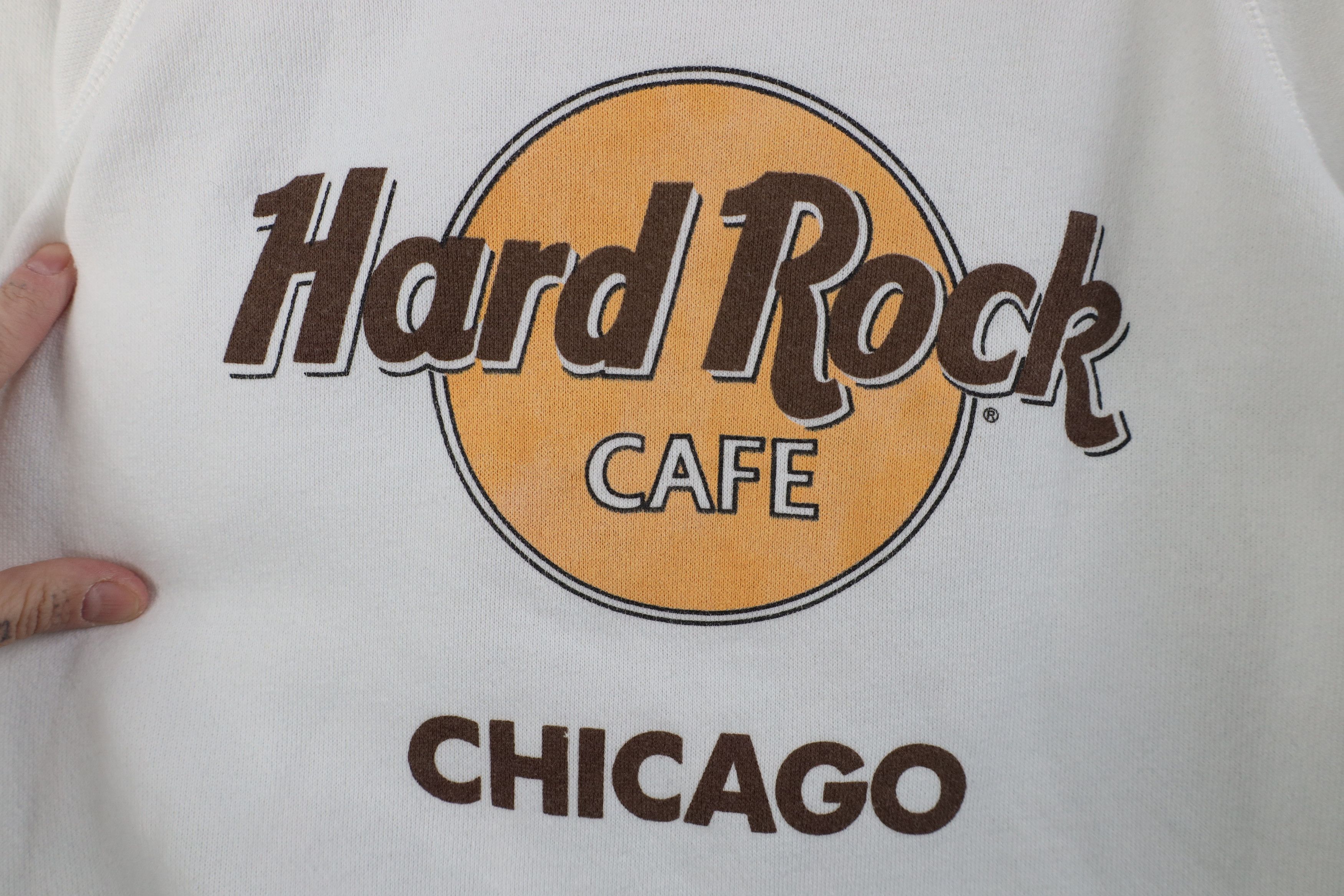 Vintage Vintage 80s 90s Hard Rock Cafe Chicago Crewneck Sweatshirt Size US XXL / EU 58 / 5 - 4 Thumbnail