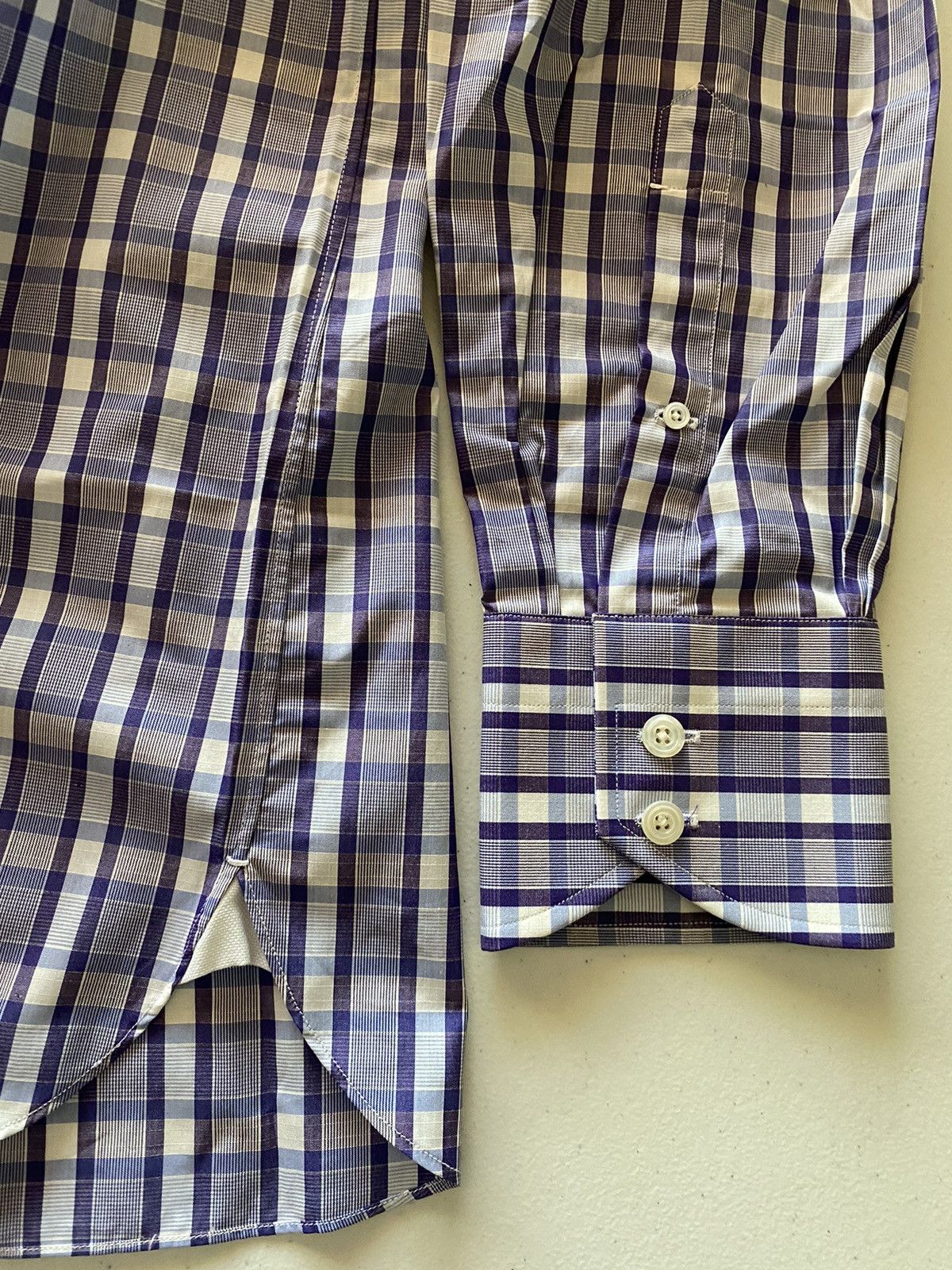 Tom Ford Tom Ford blue purple check shirt 16.5 42e NEW Size US L / EU 52-54 / 3 - 5 Thumbnail