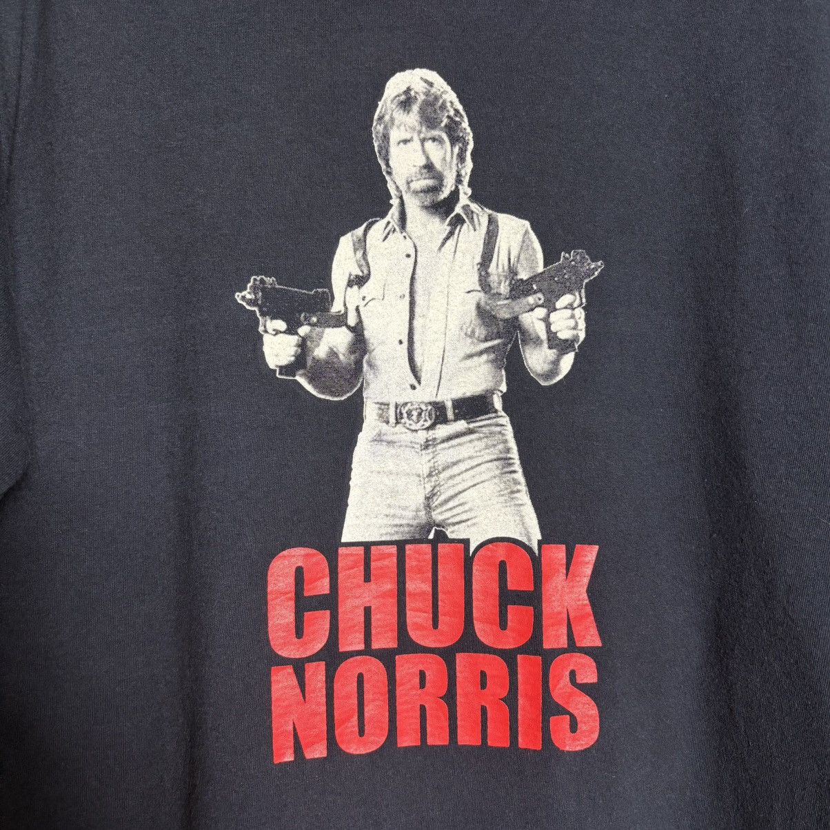 Vintage Vintage 90s Chuck Norris T-Shirt Size US XL / EU 56 / 4 - 4 Thumbnail