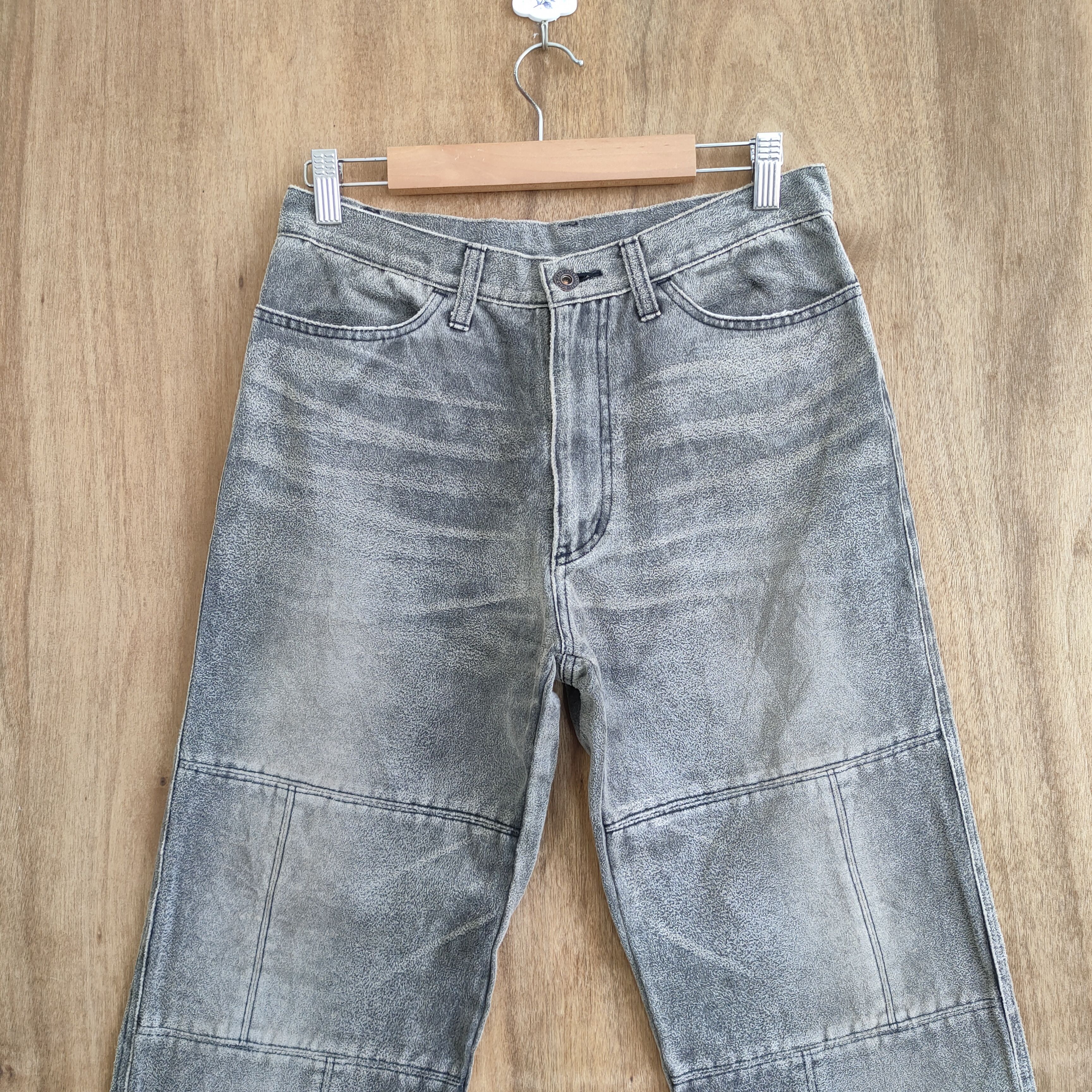 Japanese Brand VINTAGE ALBE FLEECE FADED DOUBLE KNEE PANTS Size US 29 - 1 Thumbnail