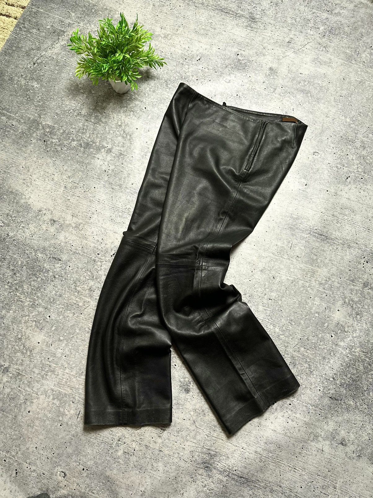 Bally Vintage Bally LAMB Riding Lined Leather Pants Size 30" / US 8 / IT 44 - 2 Thumbnail