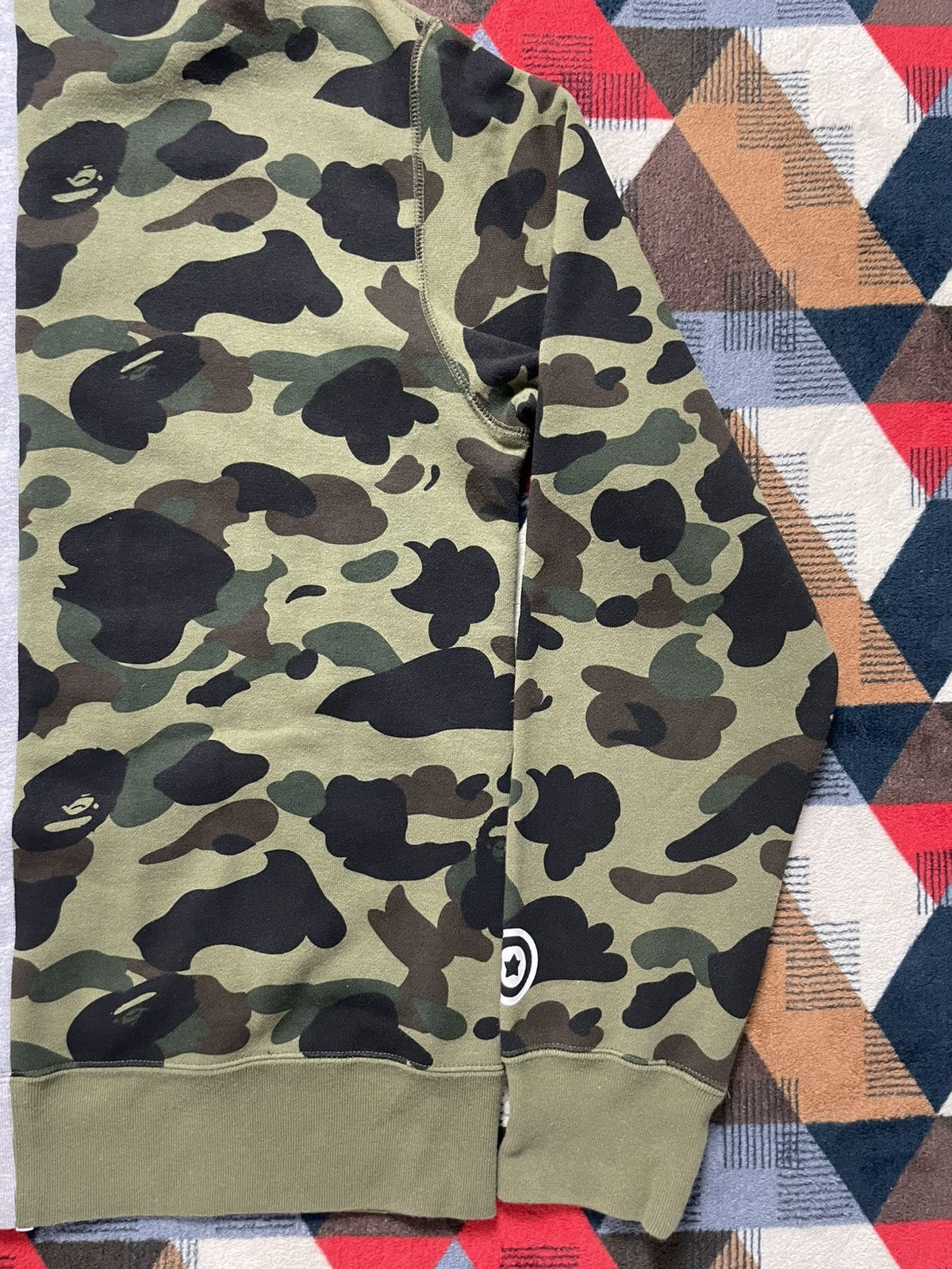 Bape Bape Split Camo/Grey Zip Hoodie Size US L / EU 52-54 / 3 - 12 Thumbnail