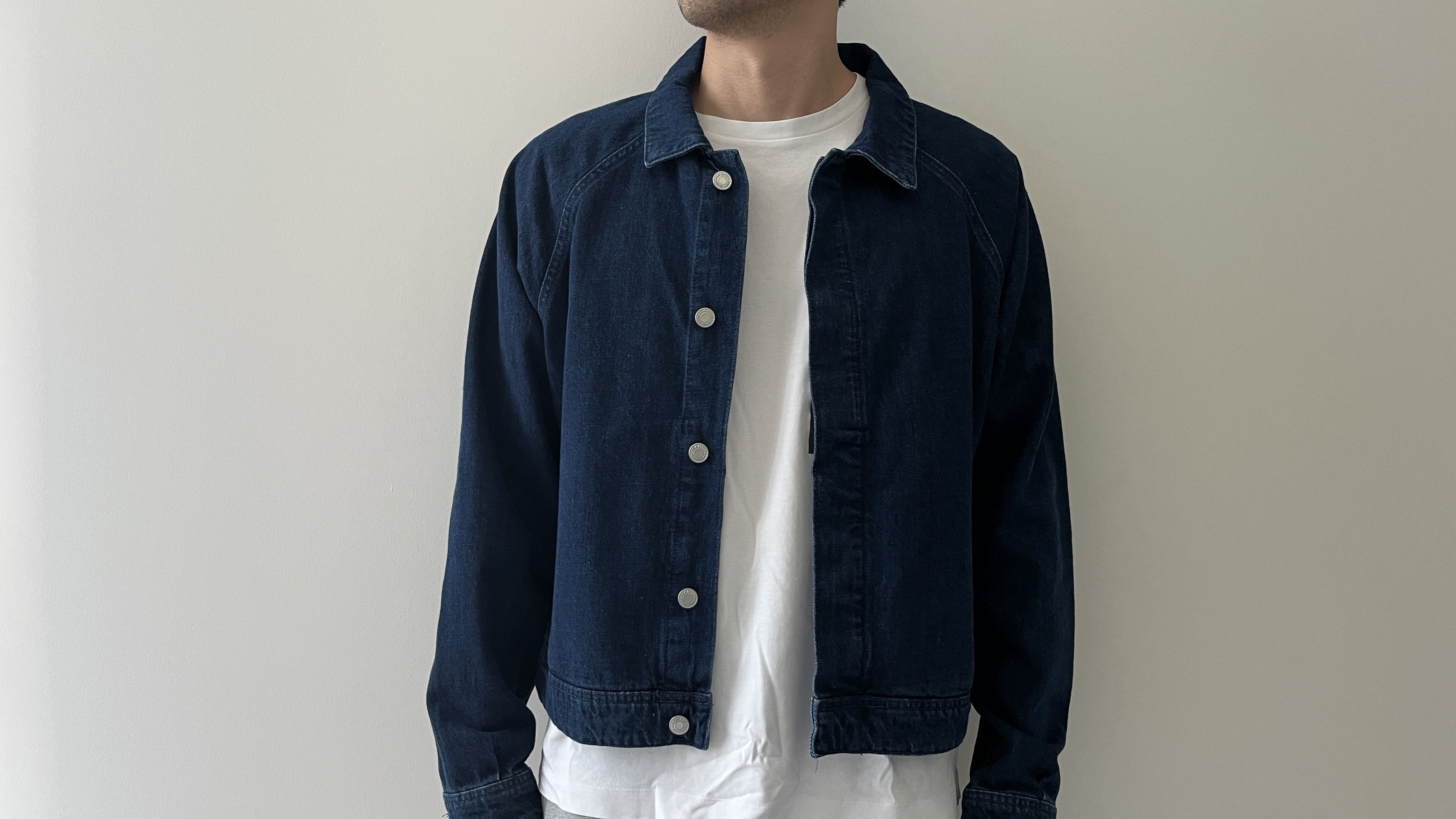 Zara Zara Mens Boxy Fit Ddenim Jacket Blue XL Size US XL / EU 56 / 4 - 1 Thumbnail