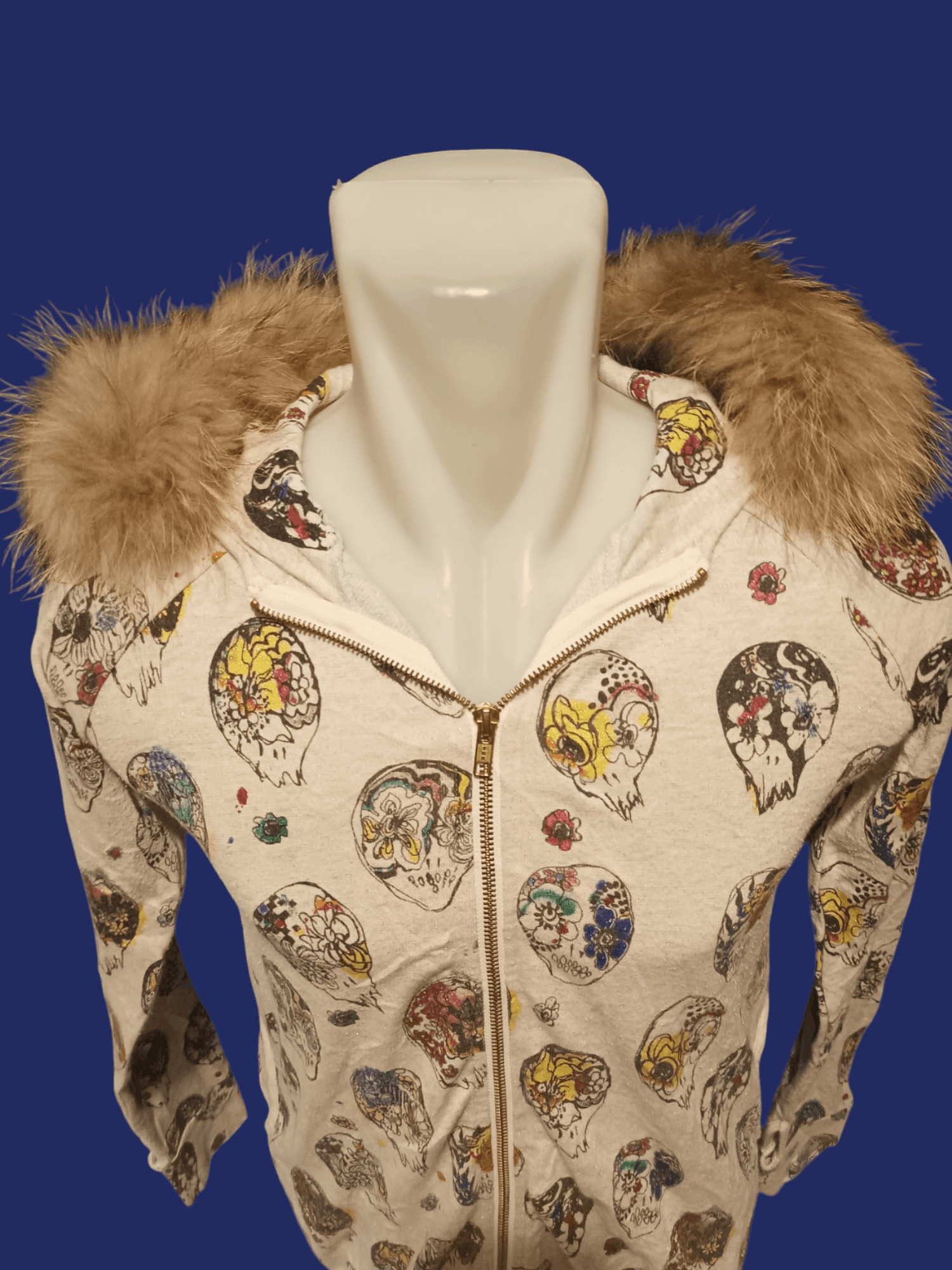 If Six Was Nine × Japanese Brand × Le Grande Bleu (L.G.B.) SCOLAR Skulls Fur Hoodie Size US M / EU 48-50 / 2 - 22 Thumbnail