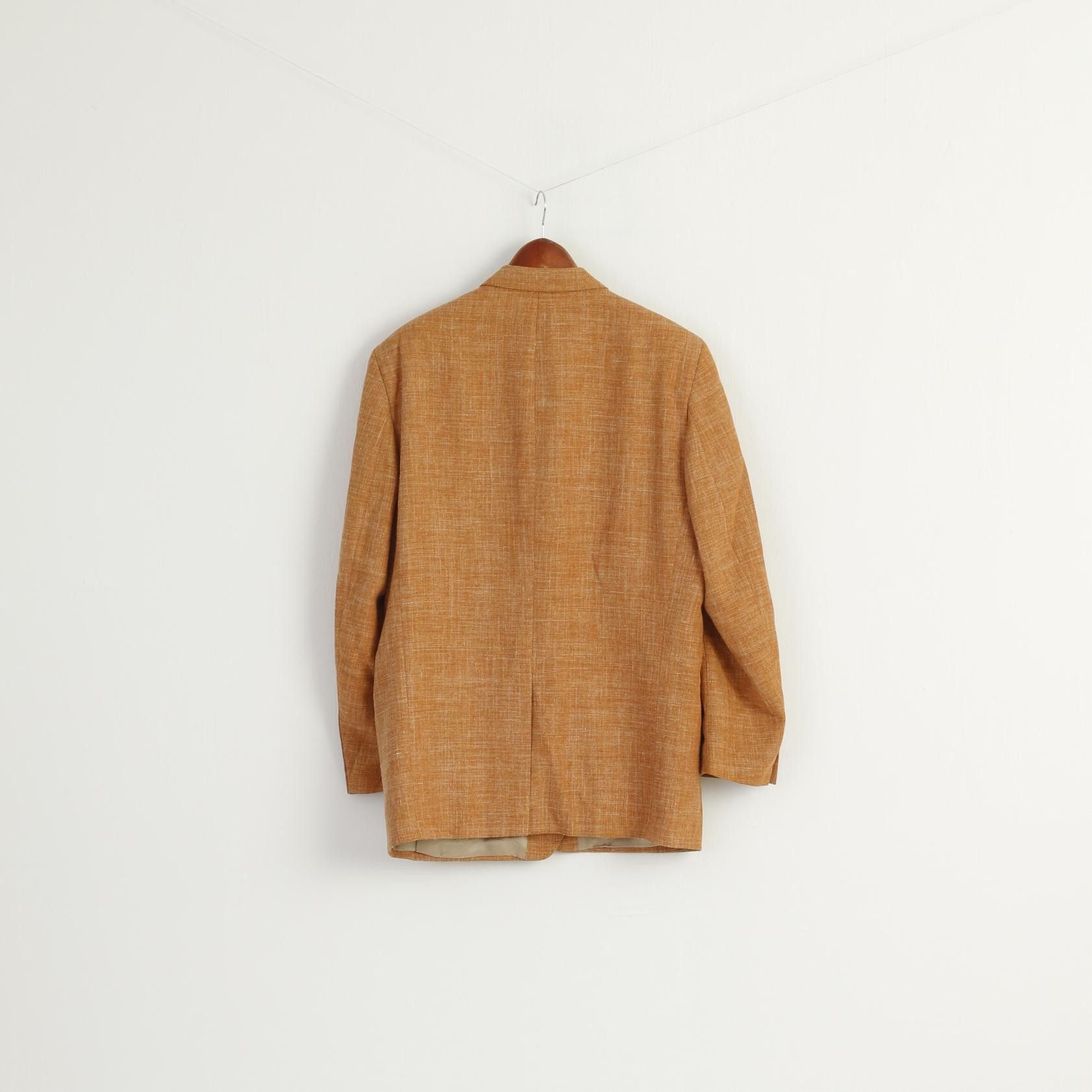 Vintage Nicolas Scholz Men 52 42 Blazer Brick Linen Blend 8301 Size 42R - 6 Thumbnail