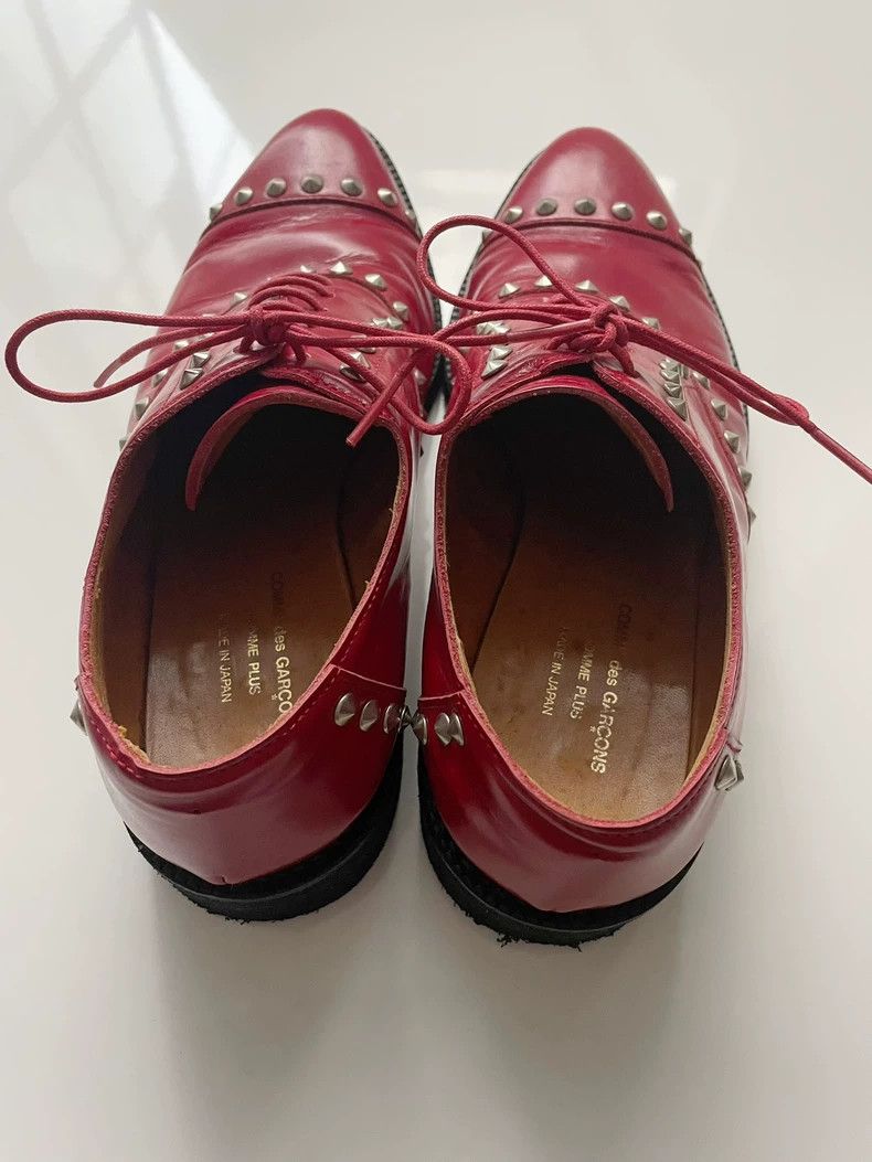 Comme des Garcons Comme Des Garcons 00 AW Red studded leather shoes 2504-Next Size US 6 / EU 39 - 6 Thumbnail