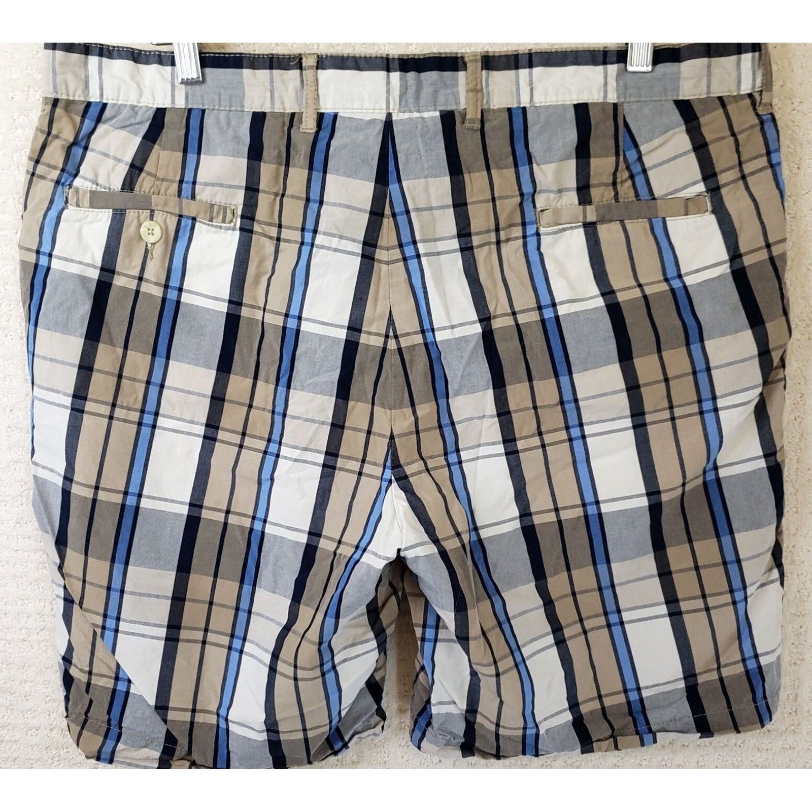 Bills Khakis Bills Khakis Men's 38 Khaki Navy Black & White Plaid Cotton Shorts Size US 38 / EU 54 - 5 Thumbnail
