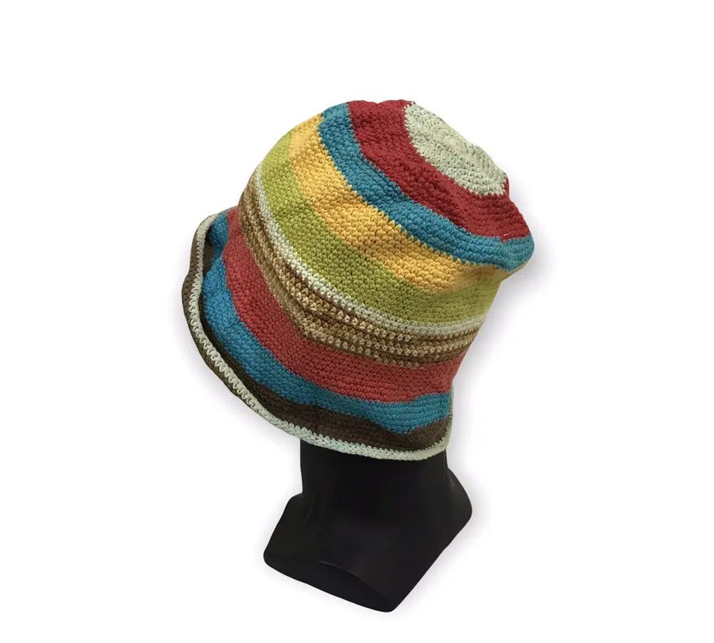 Japanese Brand × Kapital × Vintage Japanese Brand Knit Multicolour Bucket Hat Size ONE SIZE - 3 Thumbnail