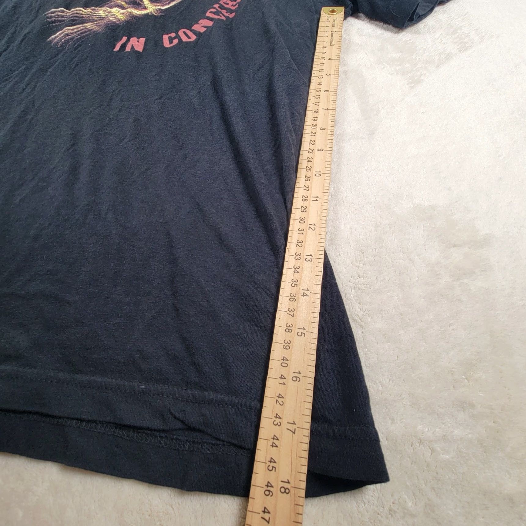 Simons VINTAGE Paul Simon In Concert Shirt mens Small Black Graphic Print T-Shirt Music Classic Rock Punk Crew Neck Short Sleeve Gildan Heavy Cotton Mens Size US S / EU 44-46 / 1 - 6 Thumbnail