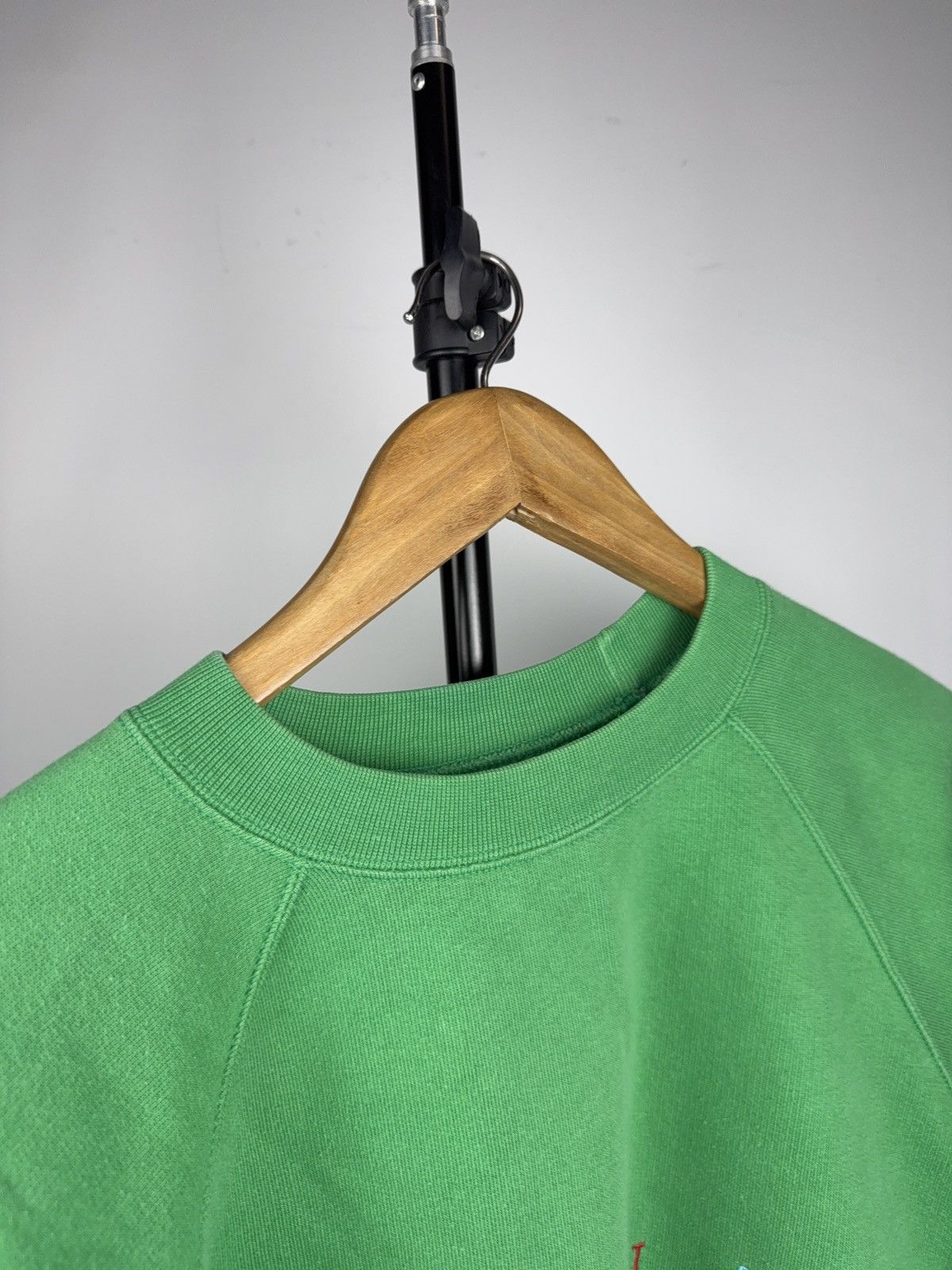 United Colors Of Benetton 80s United Colors of Benetton Green Embroidered Sweatshirt Size US S / EU 44-46 / 1 - 3 Thumbnail