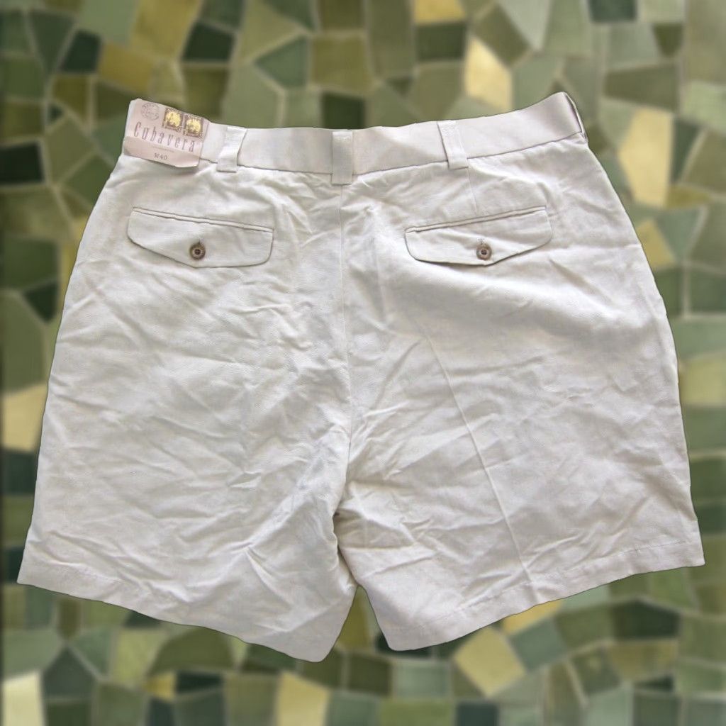 Cubavera NWT Cubavera Rayon Linen Beige Pleated Casual Chino Golf Short Men Size 40 Size US 40 / EU 56 - 1 Thumbnail
