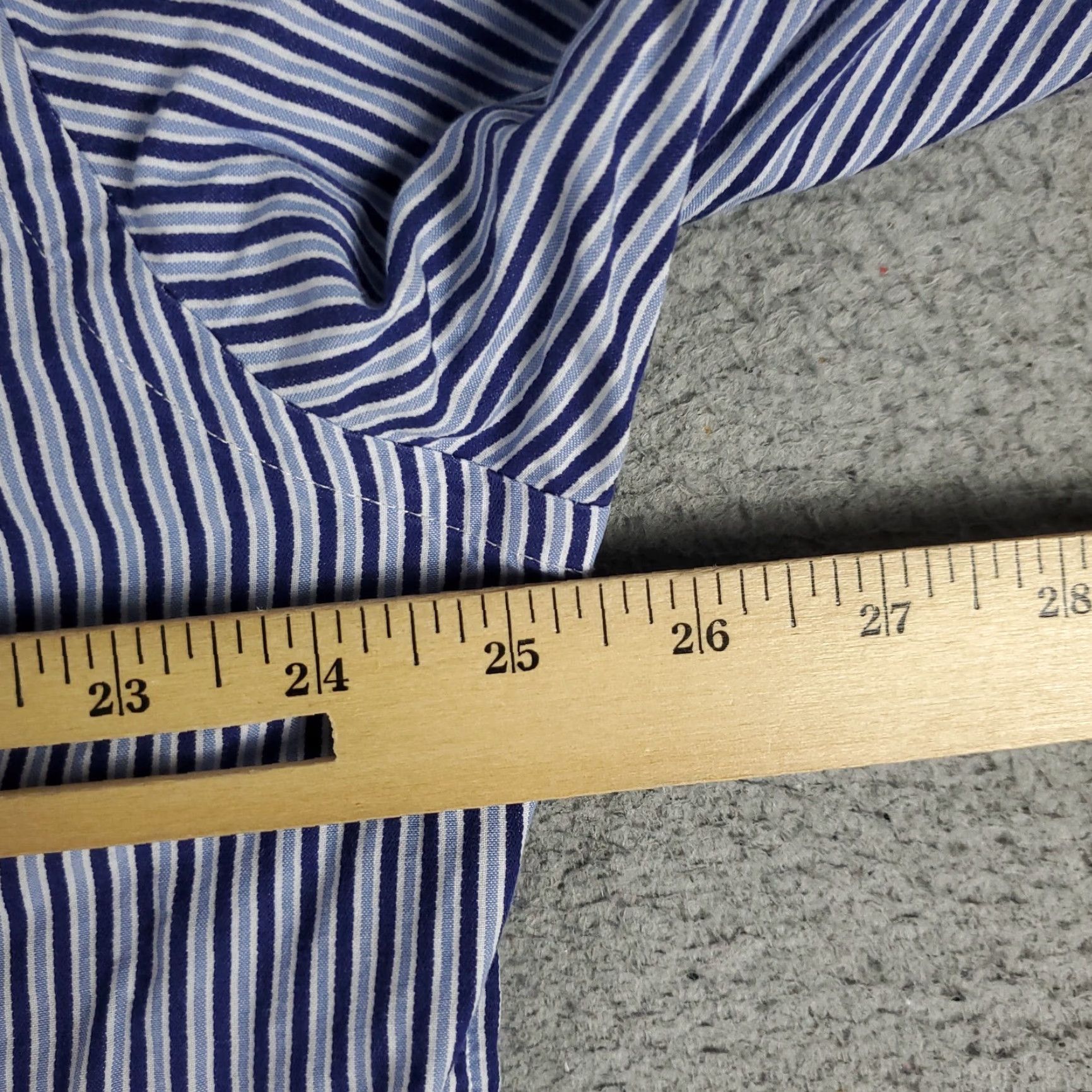 Tommy Bahama Tommy Bahama Shirt Mens Dress Shirt Striped Blue 100% Cotton Long Sleeve Button Up 17 Size 46R - 7 Thumbnail
