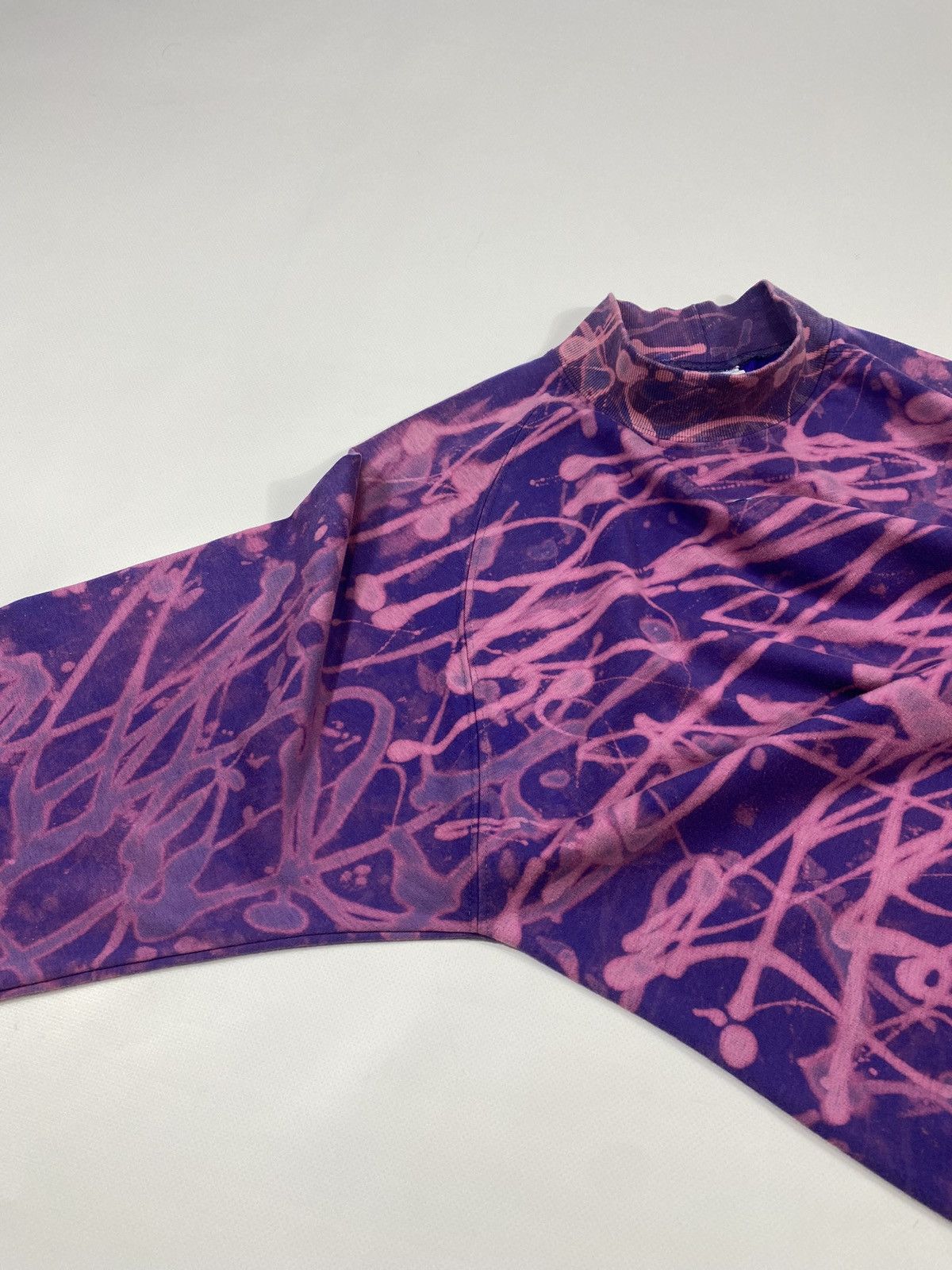 Asics 🔥LASTDROP🔥 Vintage 90s Asics Acid Dyed Mock Neck Sweatshirt Size US XL / EU 56 / 4 - 9 Thumbnail