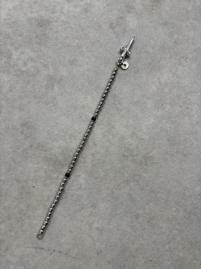 Vintage 2000s Cesare Paciotti Silver Beaded Bullet Dagger Bracelet Size ONE SIZE - 5 Thumbnail