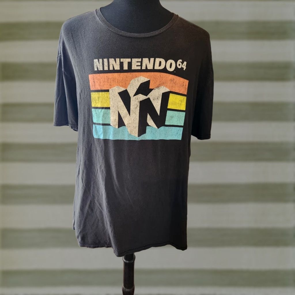 Nintendo VINTAGE Nintendo 64 Shirt Adult 2XL Black Logo Casual Video Games Men’s Size US XXL / EU 58 / 5 - 1 Thumbnail