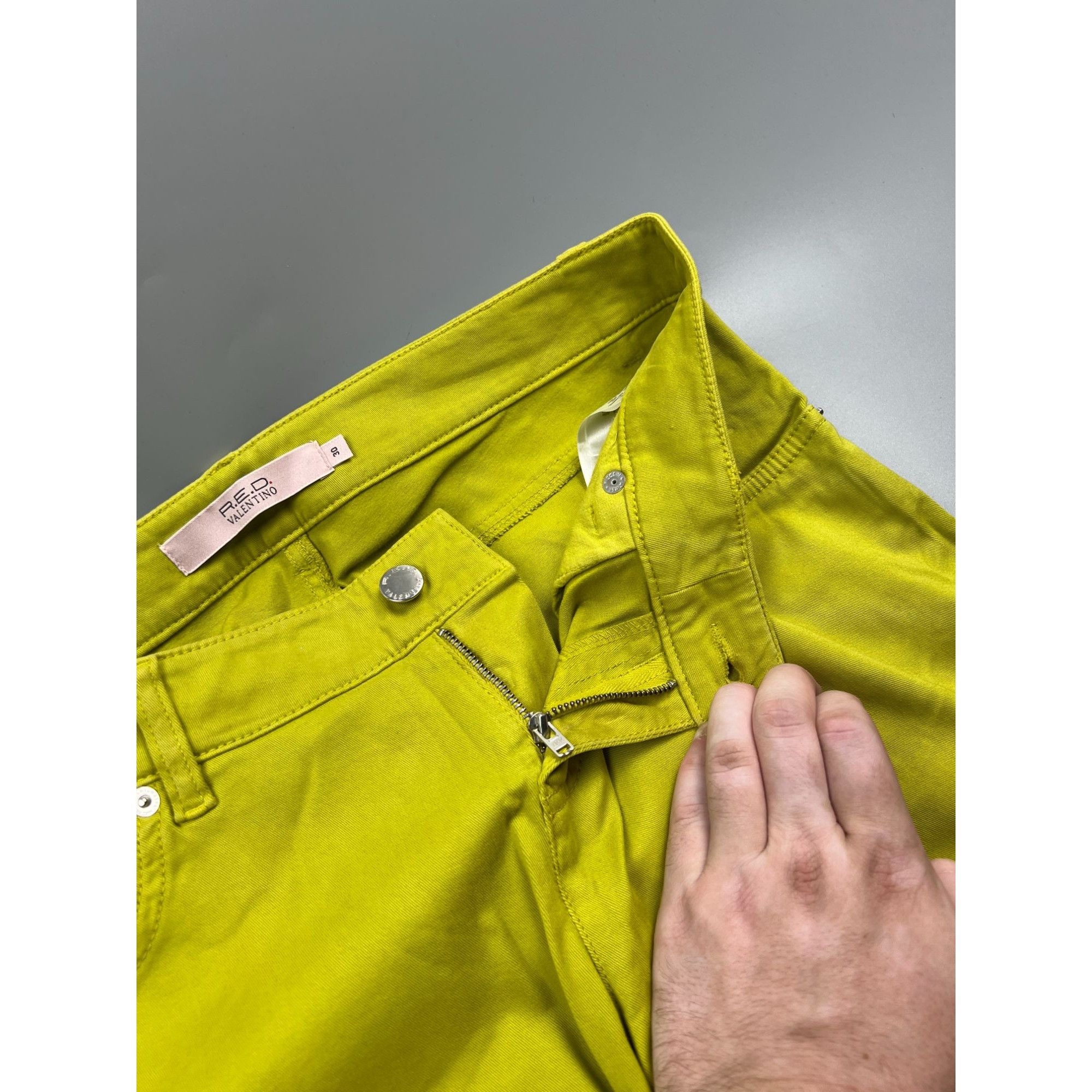 RED Valentino R.E.D. Valentino Green Bootcut Pants (Y0884) Size 30" / US 8 / IT 44 - 6 Thumbnail