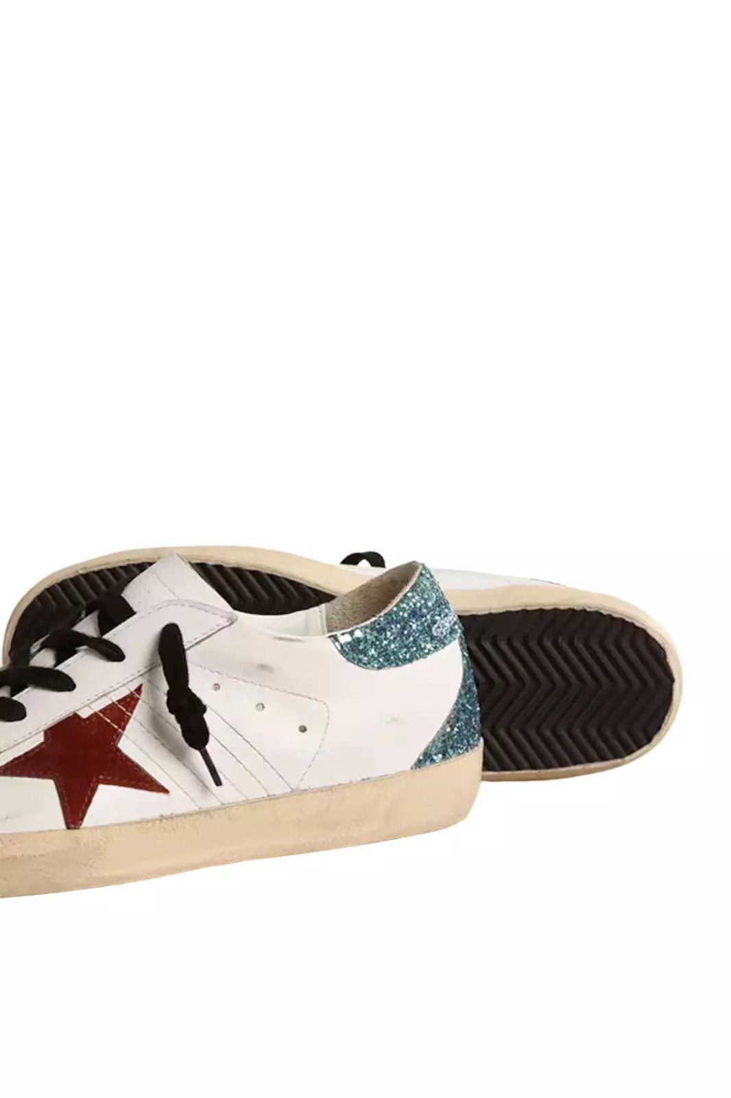 GOLDEN GOOSE Super-Star Women's Wht/Burg/Blue Sneakers