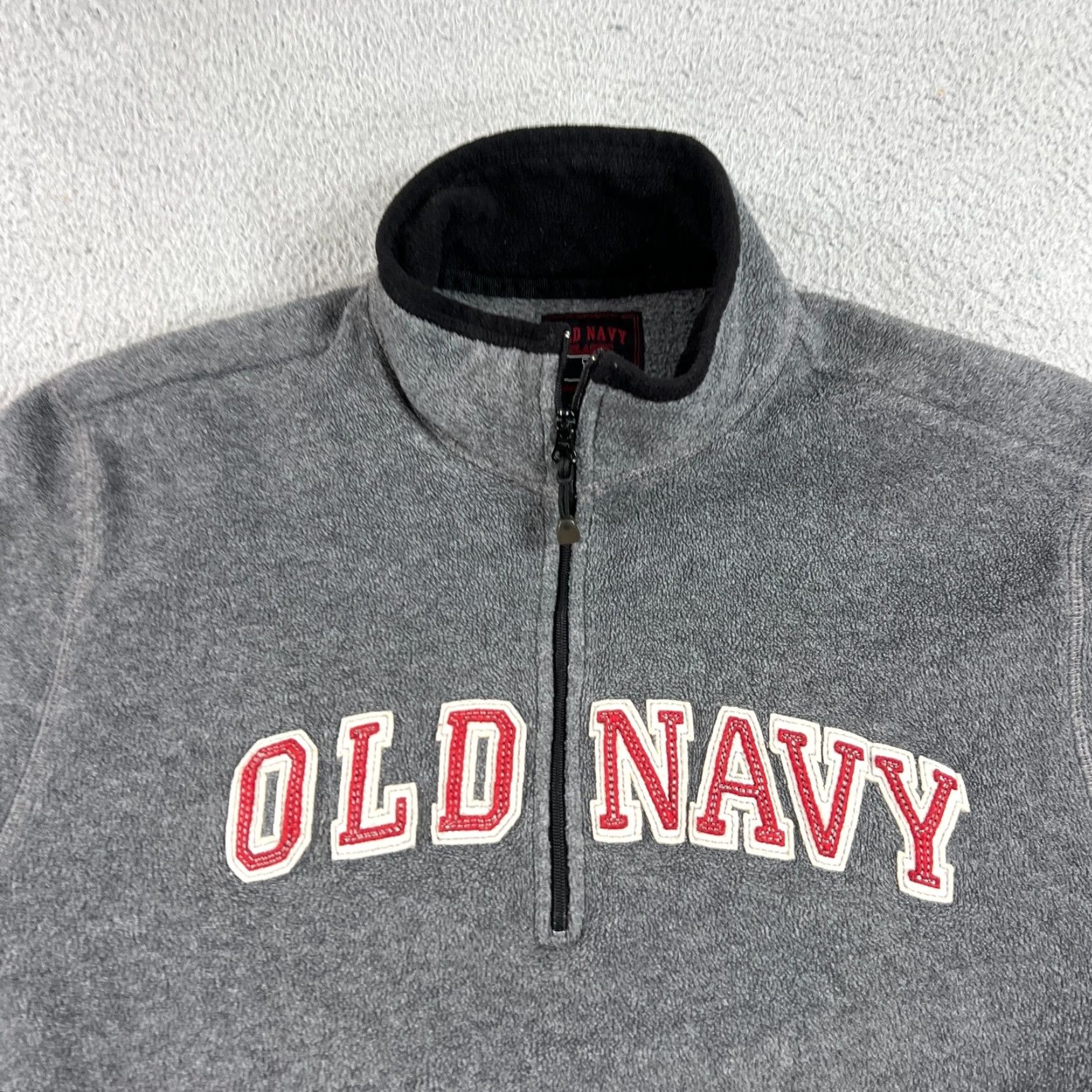 Vintage VINTAGE Vintage Old Navy Men's Fleece Pullover Size M Gray 1/2 Zip Y2K Classic Sweatshirt Winter Outdoor 90s Mens Size US M / EU 48-50 / 2 - 2 Thumbnail
