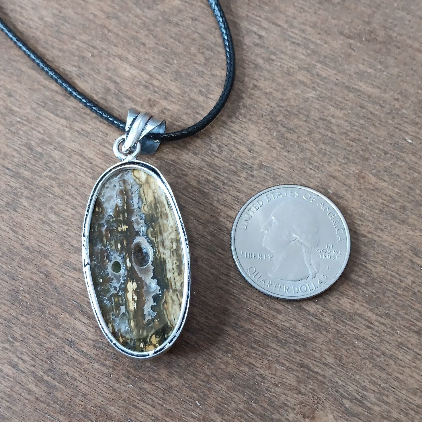 Other Ocean Jasper gemstone pendant necklace Size ONE SIZE - 2 Thumbnail