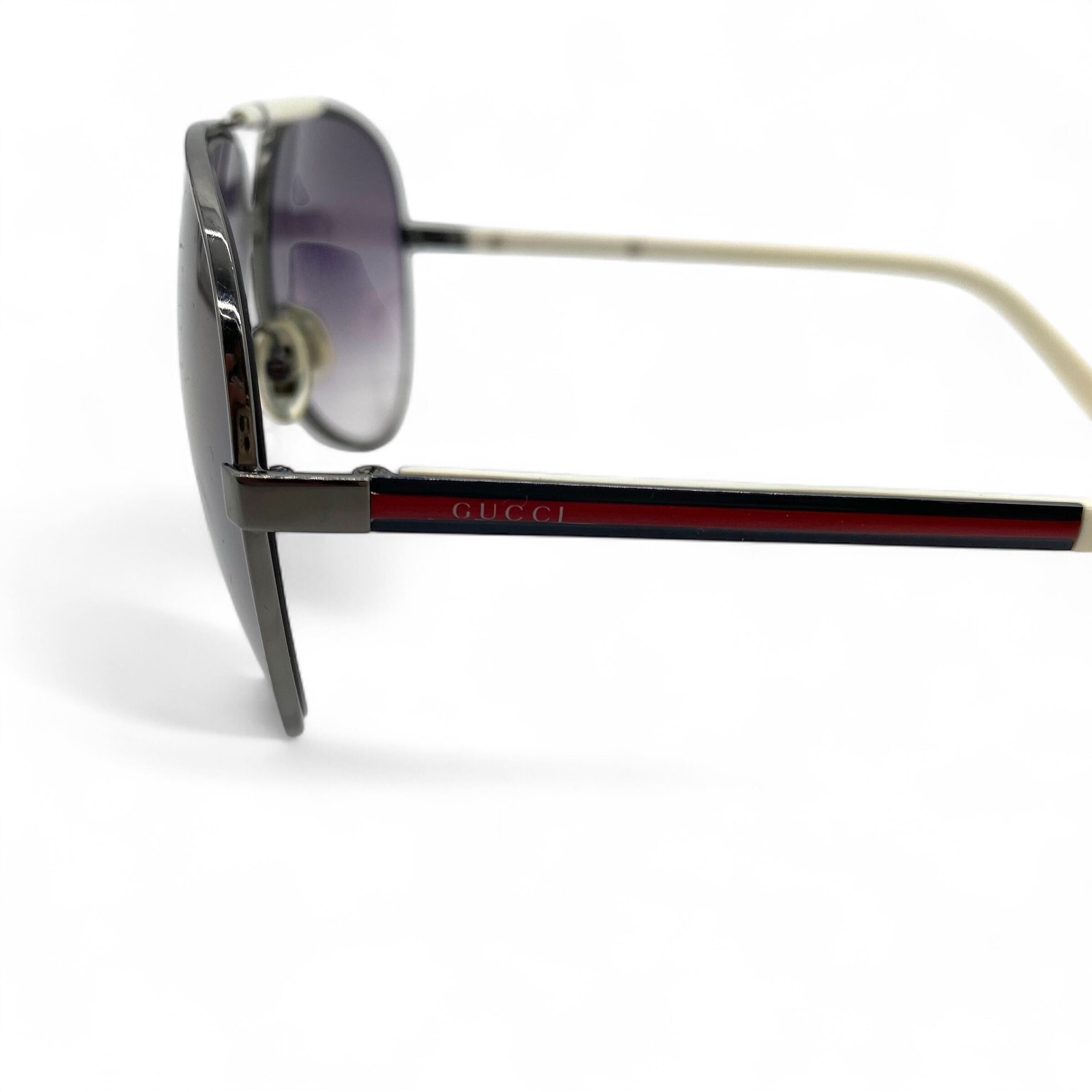Gucci Vintage Gucci Eyewear Teardrop Sunglasses Webline Size ONE SIZE - 7 Thumbnail