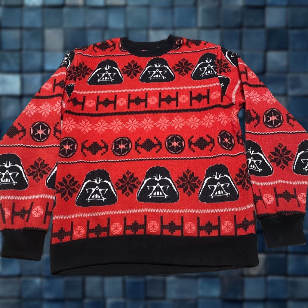 Star Wars Star Wars Mens Sweater Large Red Darth Vader Long Sleeve Crew Neck Pullover Knit Logo Casual Size US L / EU 52-54 / 3 - 1 Thumbnail