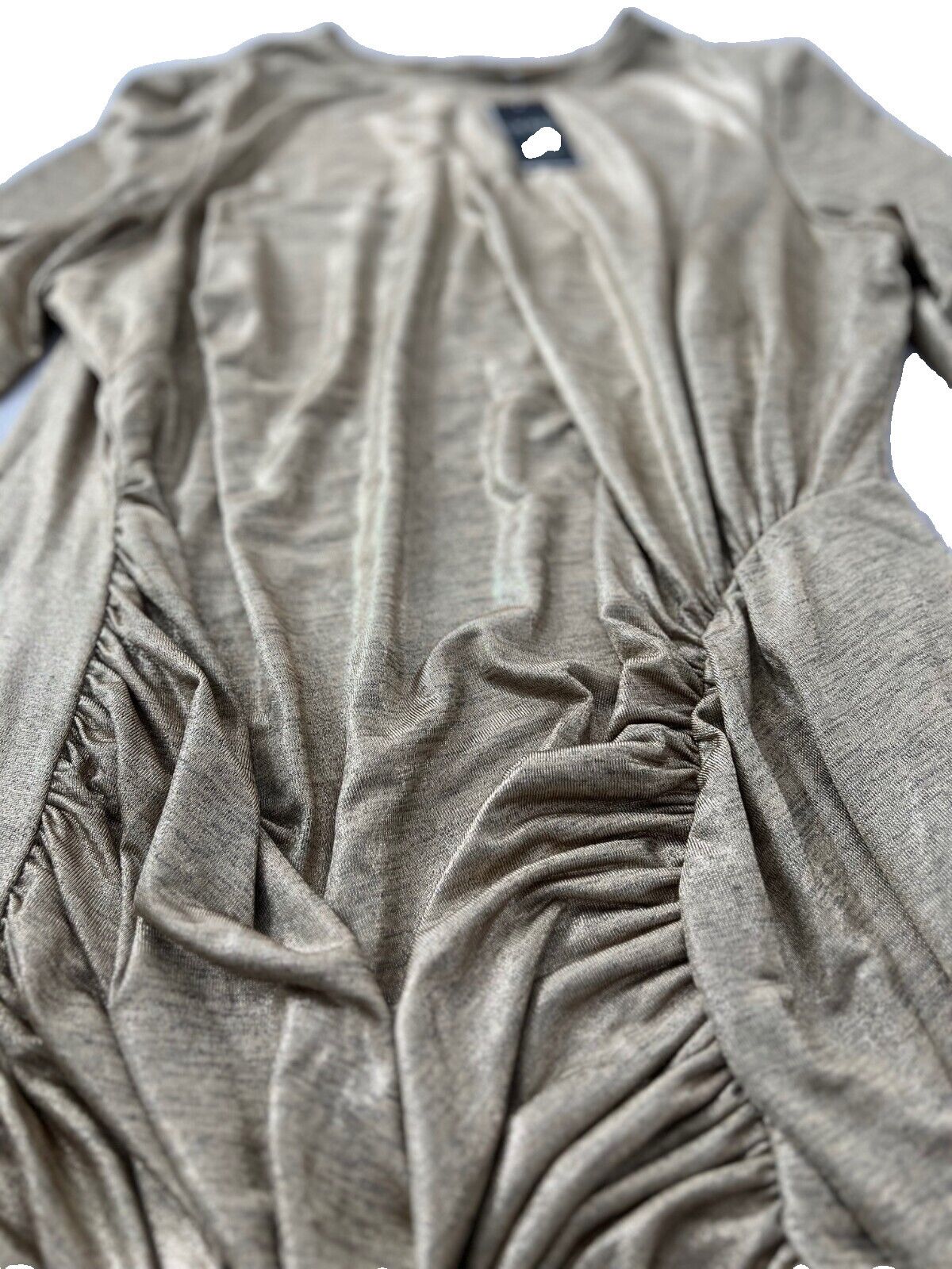 Polo Ralph Lauren LAUREN Ralph Lauren Foil Knee Length Midi Dress Gold ( 20W ) Size 3XL / US 20-22 - 4 Thumbnail