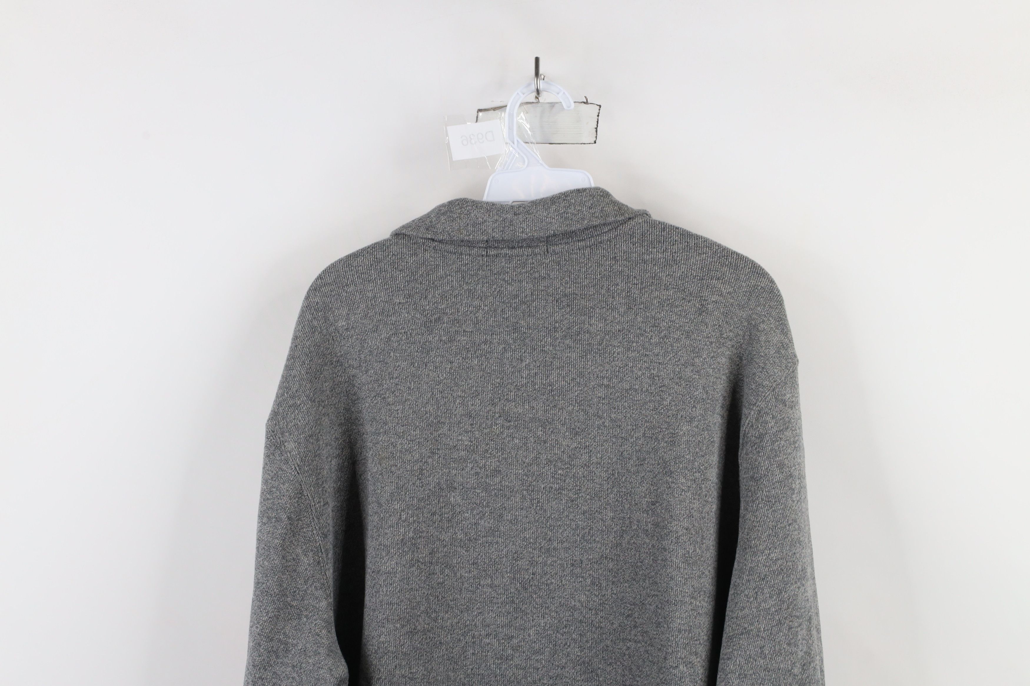 Ralph Lauren × Vintage Vintage Ralph Lauren Knit Half Zip Pullover Sweater Gray Size US L / EU 52-54 / 3 - 10 Thumbnail