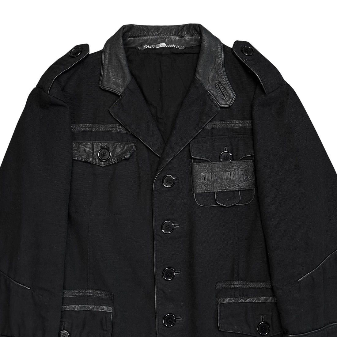 Dirk Bikkembergs Dirk Bikkembergs Leather Applicated Military Blazer Size US M / EU 48-50 / 2 - 4 Thumbnail