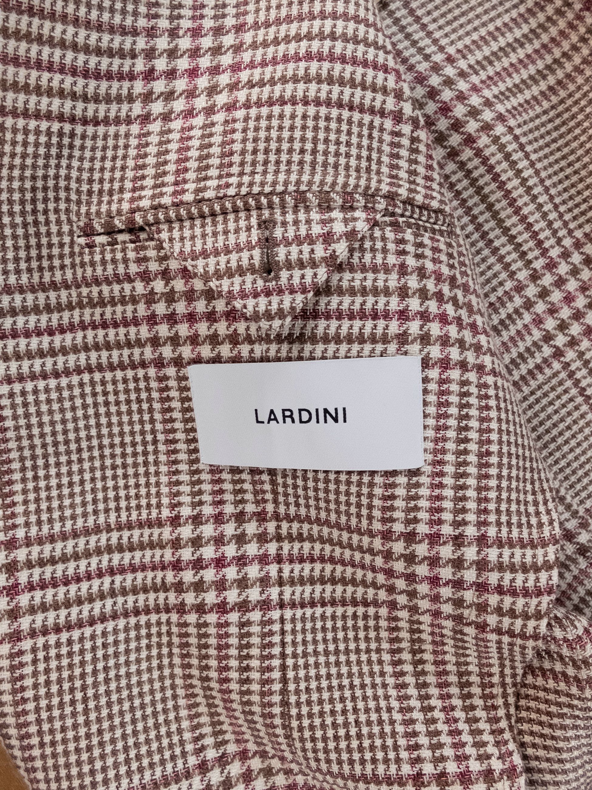 Lardini LARDINI beige glen plaid cotton linen sportcoat 38 48 Size 38R - 9 Thumbnail