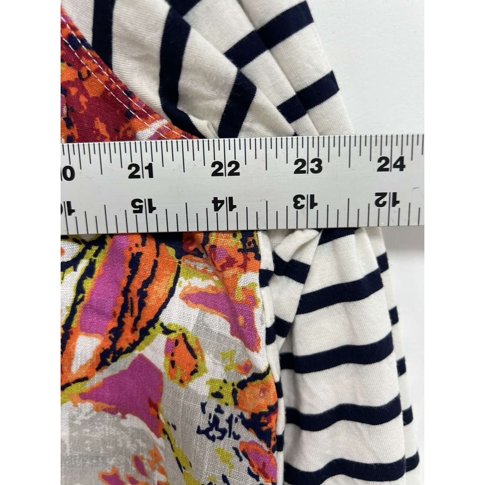 Soft Surroundings Soft Surroundings Striped Front Floral Top Size XL A000003 Size XL / US 12-14 / IT 48-50 - 8 Thumbnail