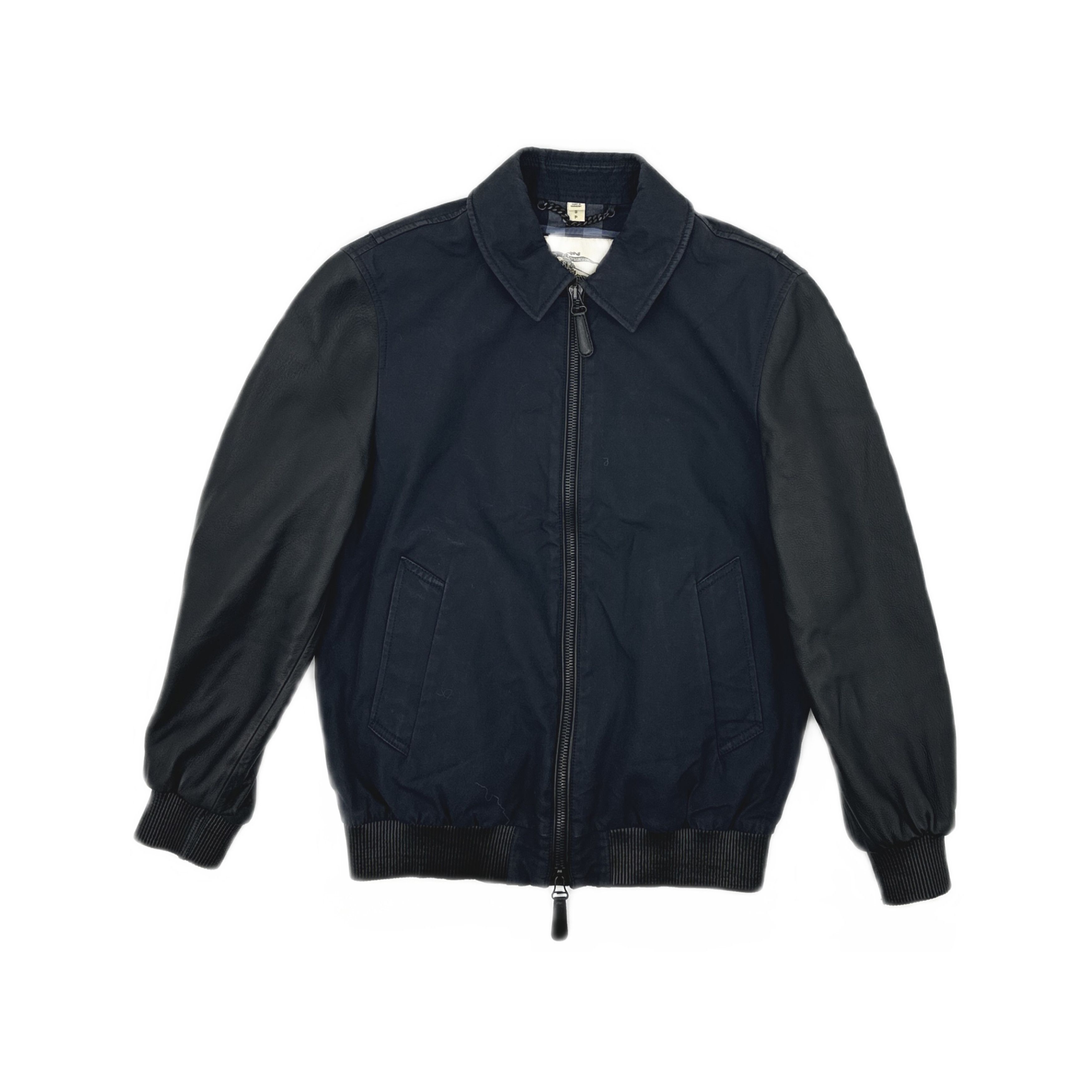Burberry Burberry Leather Sleeve Bomber Jacket Size S Size US S / EU 44-46 / 1 - 1 Thumbnail