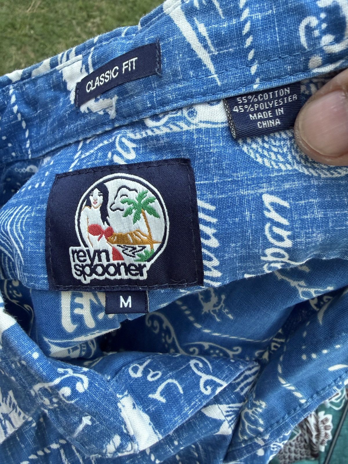 Reyn Spooner PreOwned Reyn Spooner Blue Classic Hawaiian Print Men's M Size US M / EU 48-50 / 2 - 4 Thumbnail