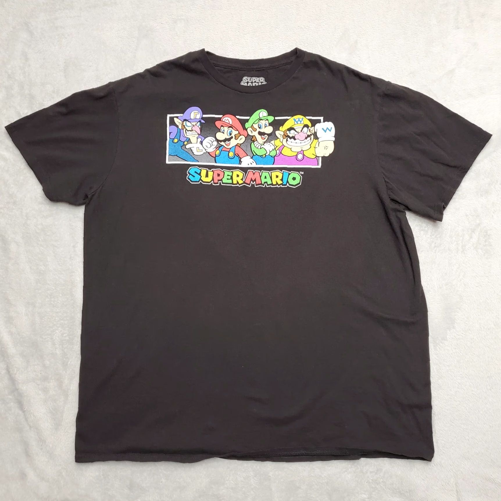 Nintendo Nintendo Shirt Mens XL Black Super Mario Video Game Crewneck TEE Wario Size US XL / EU 56 / 4 - 6 Thumbnail