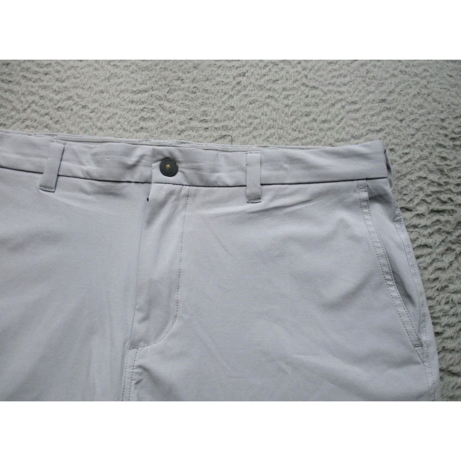 Vintage PREP-FORMANCE Shorts Mens 35 Gray Chino Microfiber Stretch Golf Casual 9 Inseam Size US 35 - 2 Thumbnail